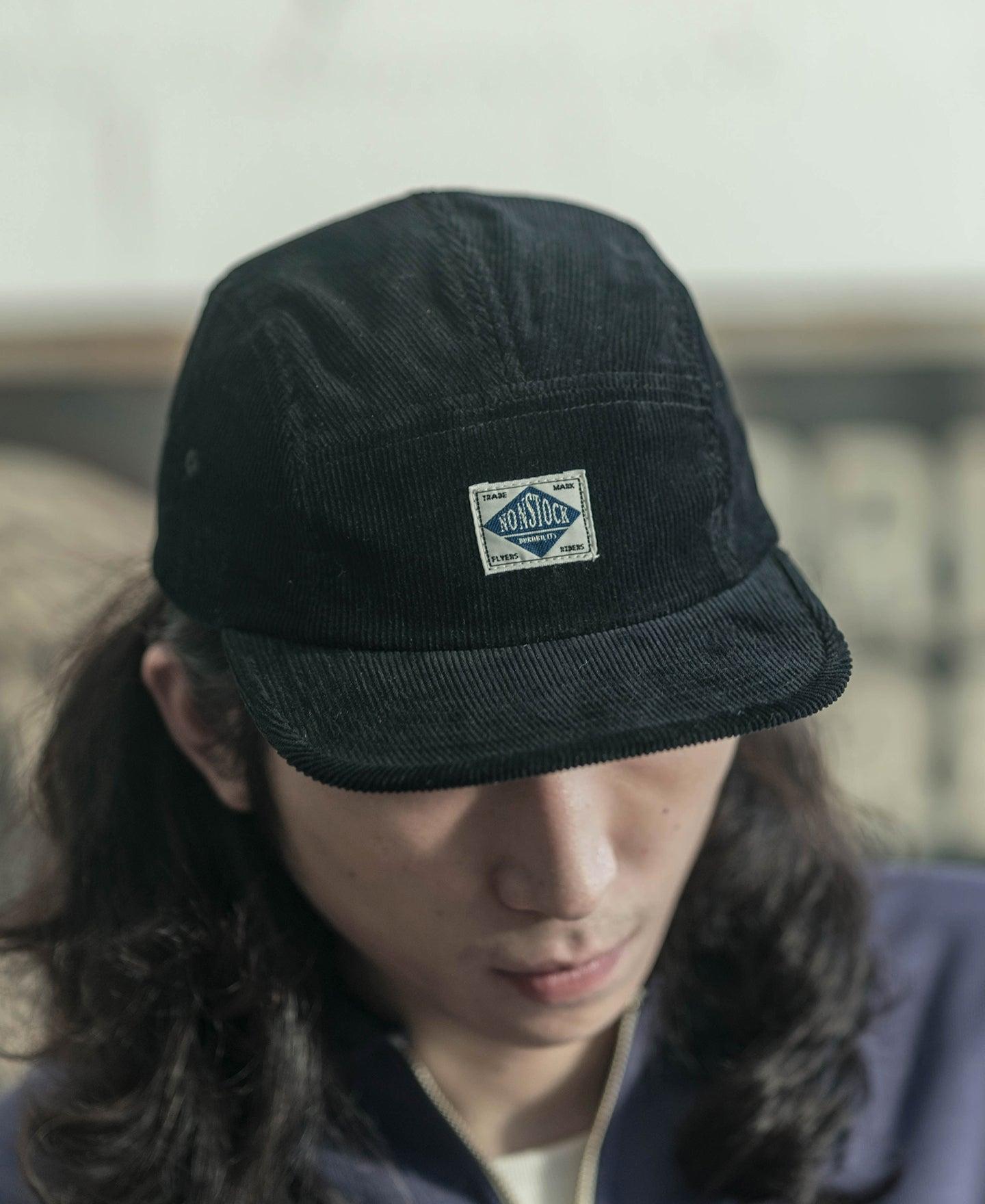 12.5 oz Corduroy 5 Panel Cap - Black Product Image