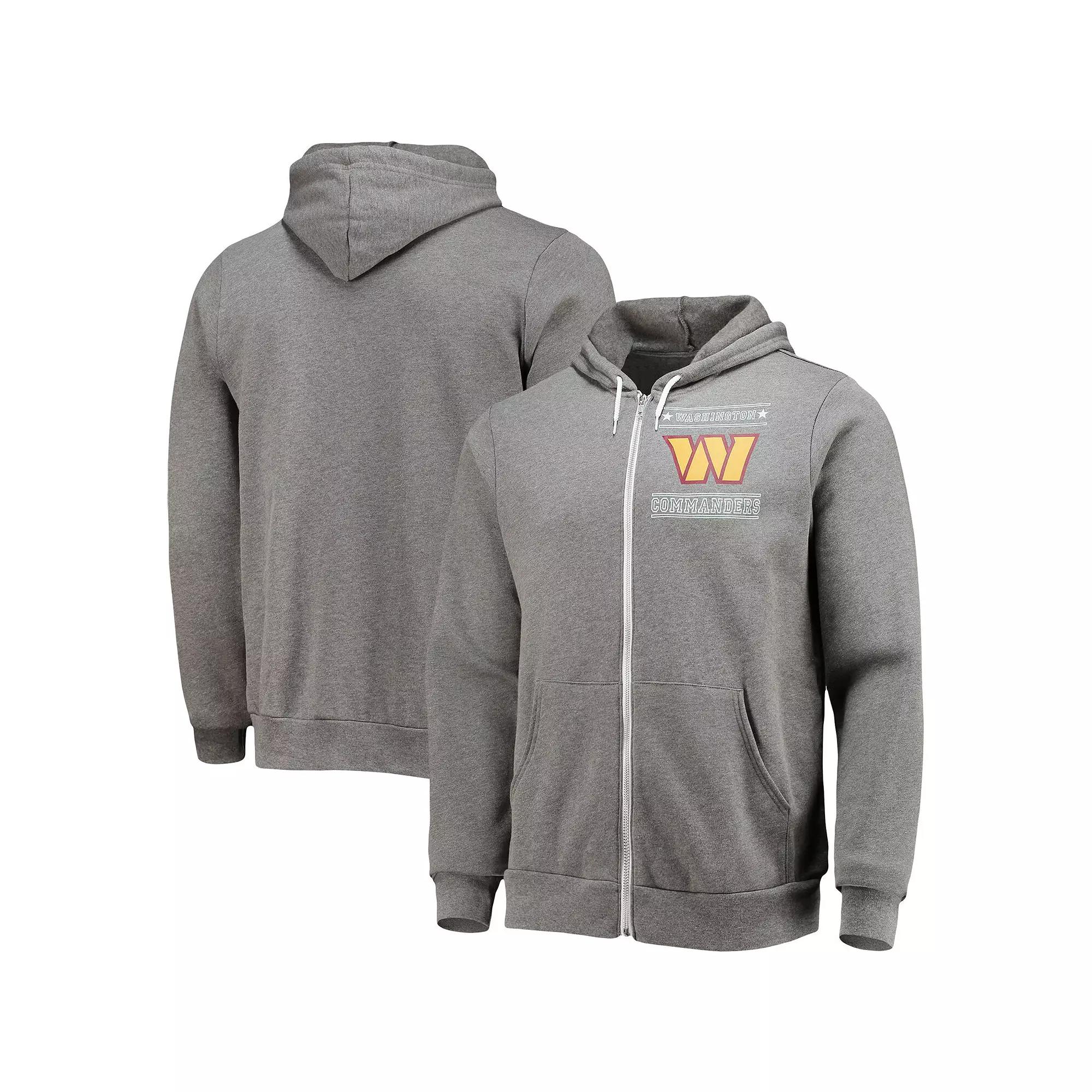 Men's NFL x Darius Rucker Collection by Fanatics Heathered Charcoal Washington Commanders Sponge Fleece Full-Zip Hoodie, Size: Medium, Wft Charco Product Image