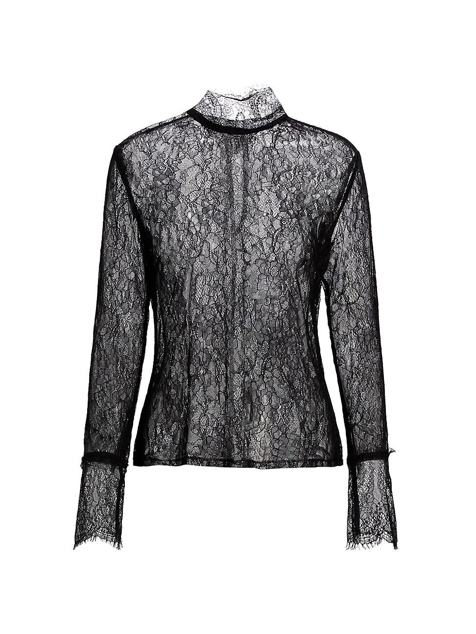 Womens Mary Lace High-Neck Top Product Image