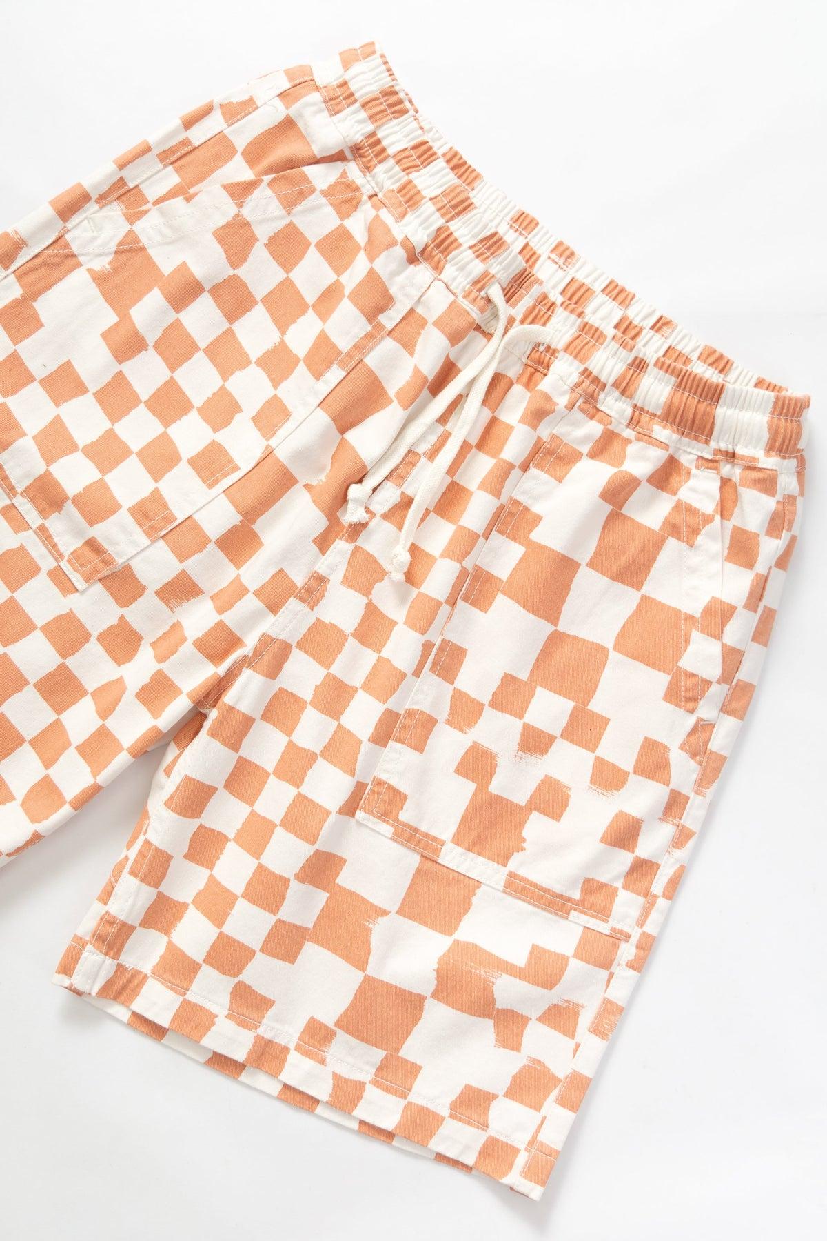 Service Works - Printed Chef Shorts - Salmon Checker Product Image