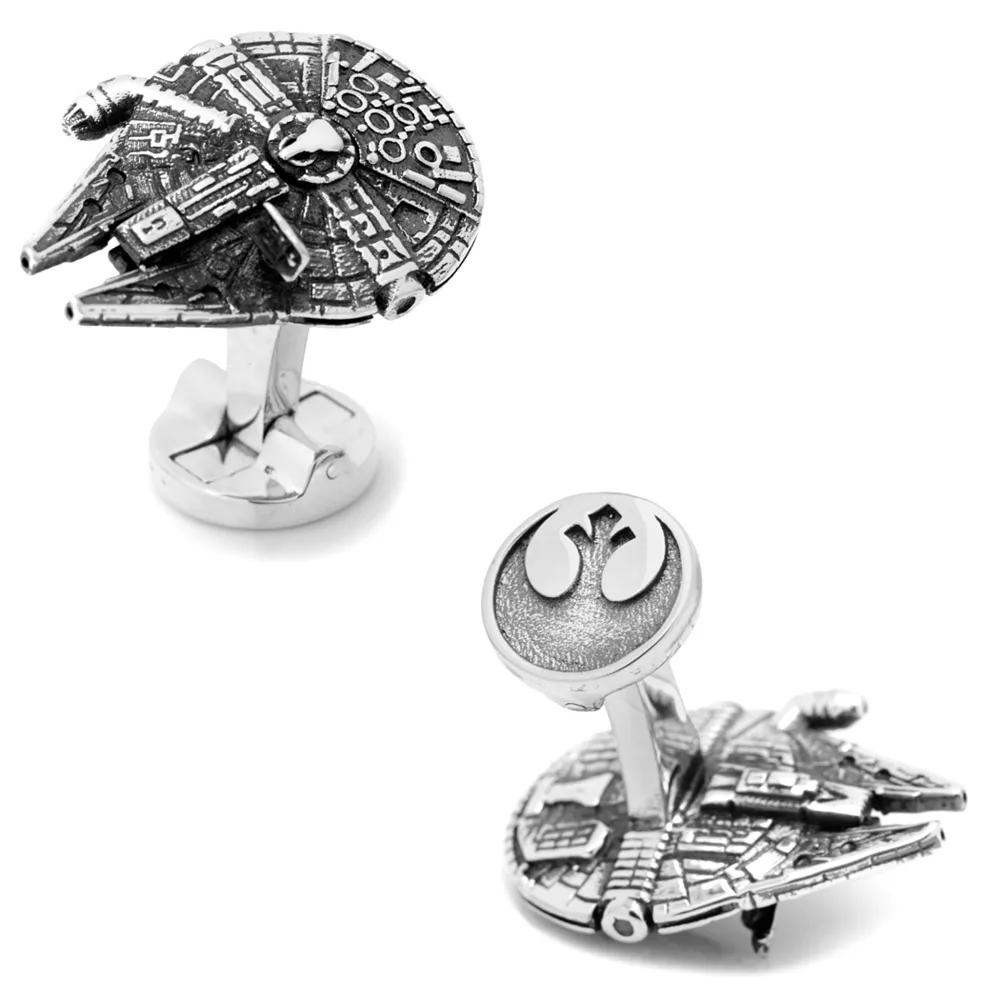 Men's Cuff Links, Inc. Star Wars 3D Millennium Falcon Cuff Links, Silver Product Image