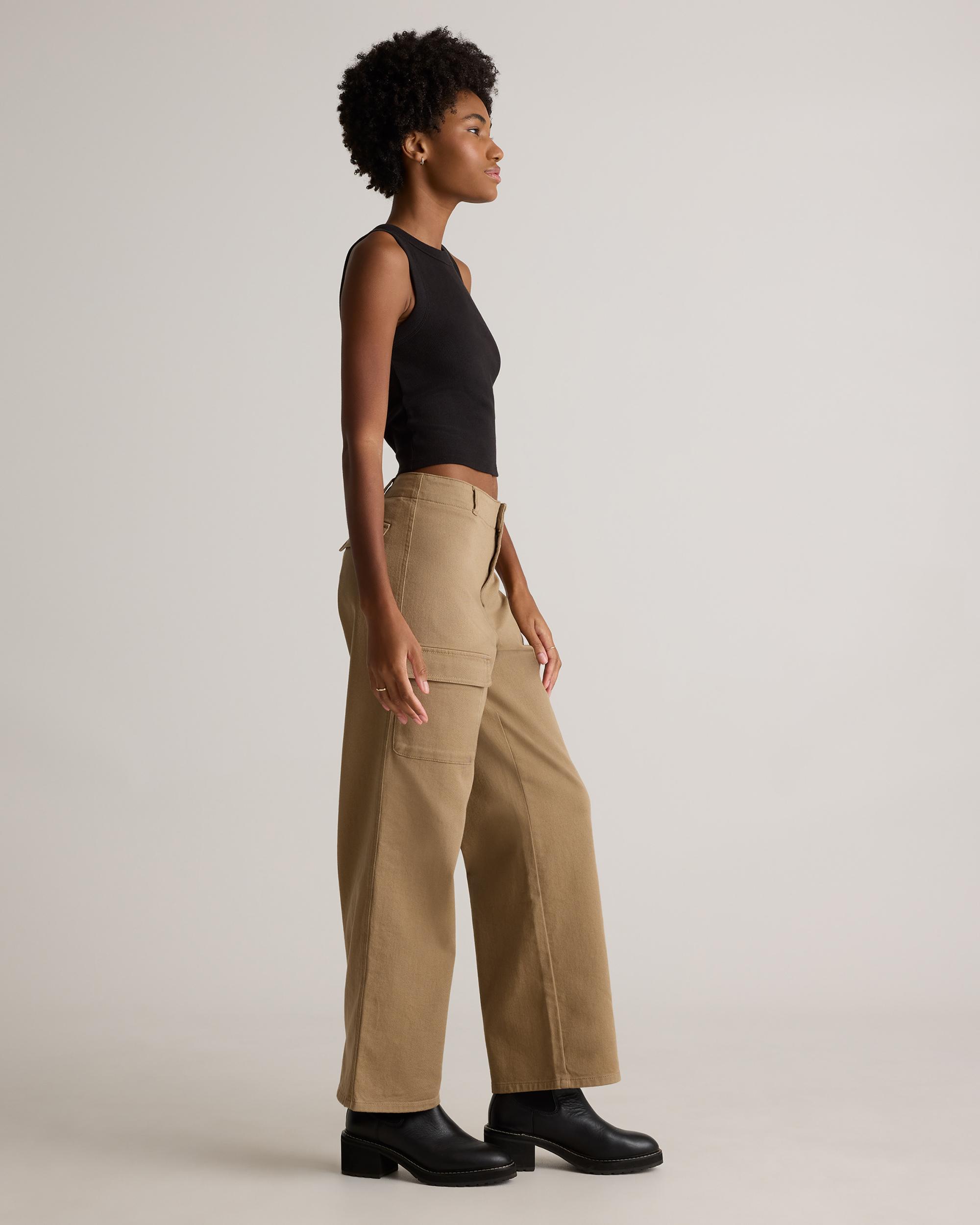 Quince | Women's Micro-Rib Cropped Cutaway Tank Top Organic Cotton Product Image