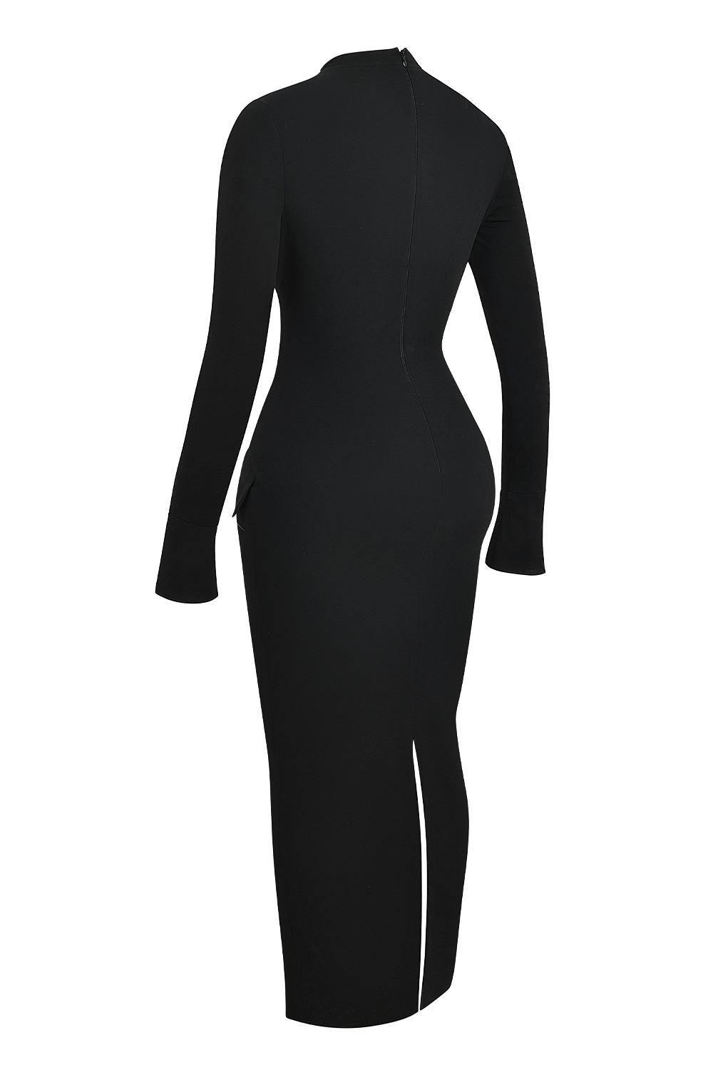 Marie-Louise  black turtleneck maxi dress - sale Product Image