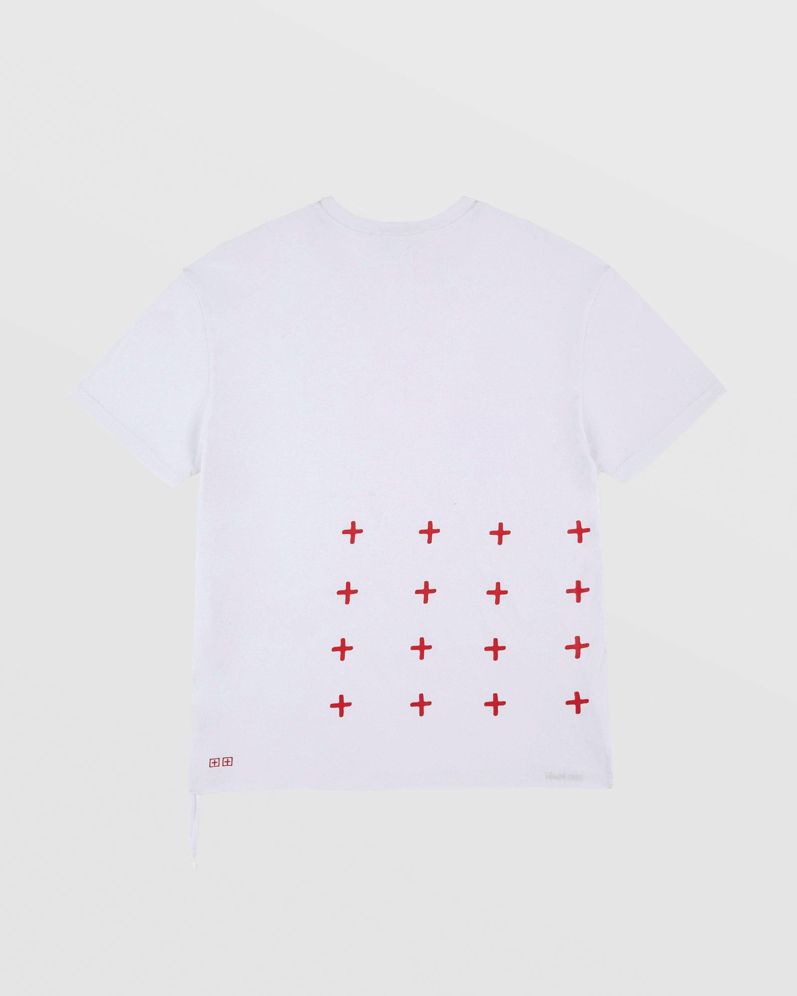 4X4 BIGGIE SS TEE WHITE/RED Male Product Image