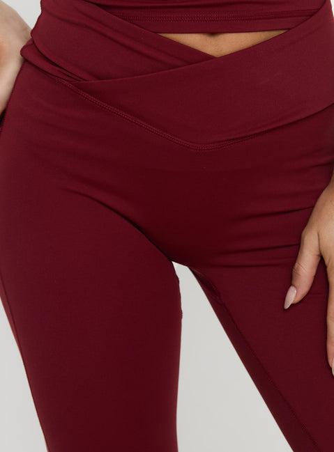 Sunday Session Active Flare Leg Pant Red Product Image