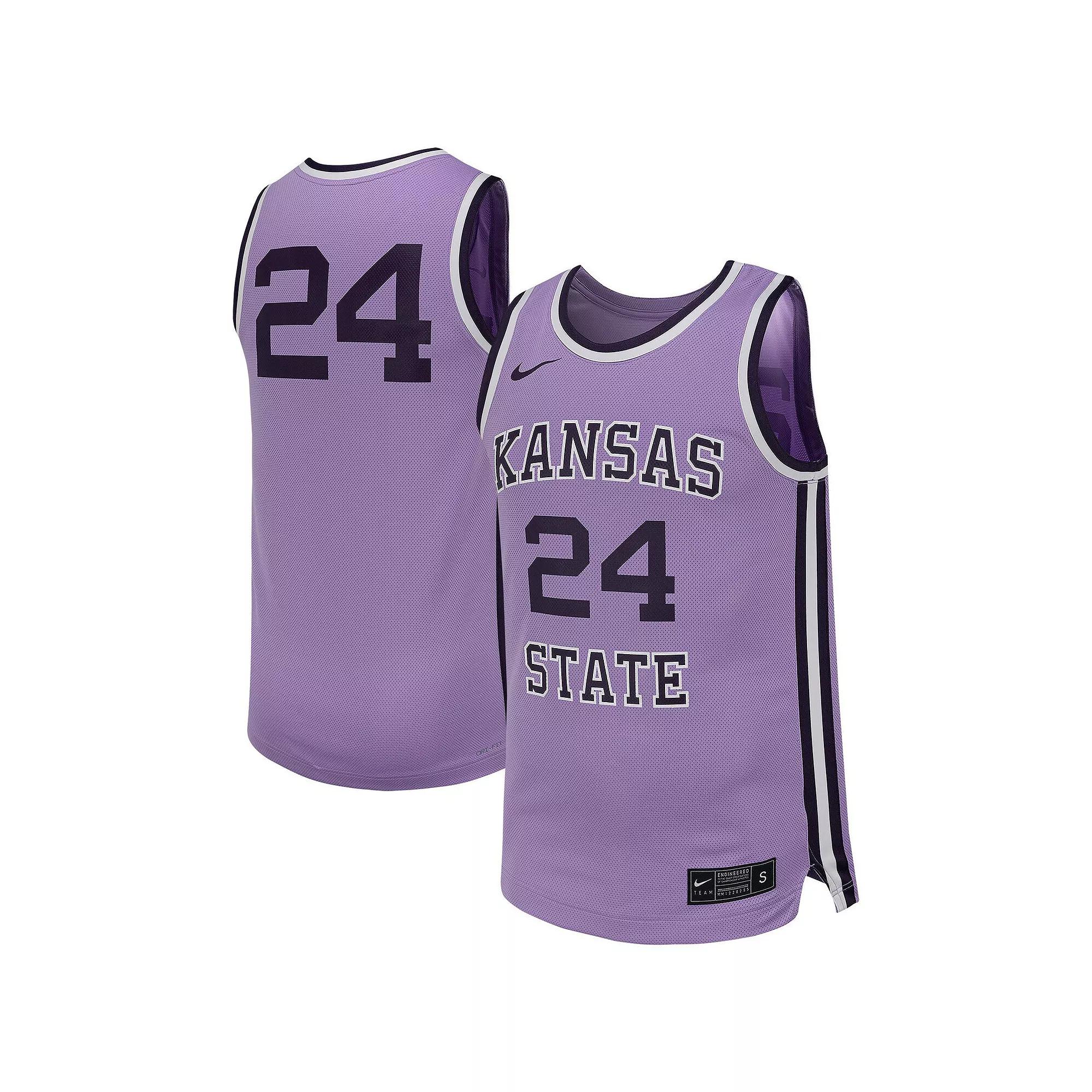Men's Nike #24 Lavender Kansas State Wildcats Retro Replica Basketball Jersey,  Product Image