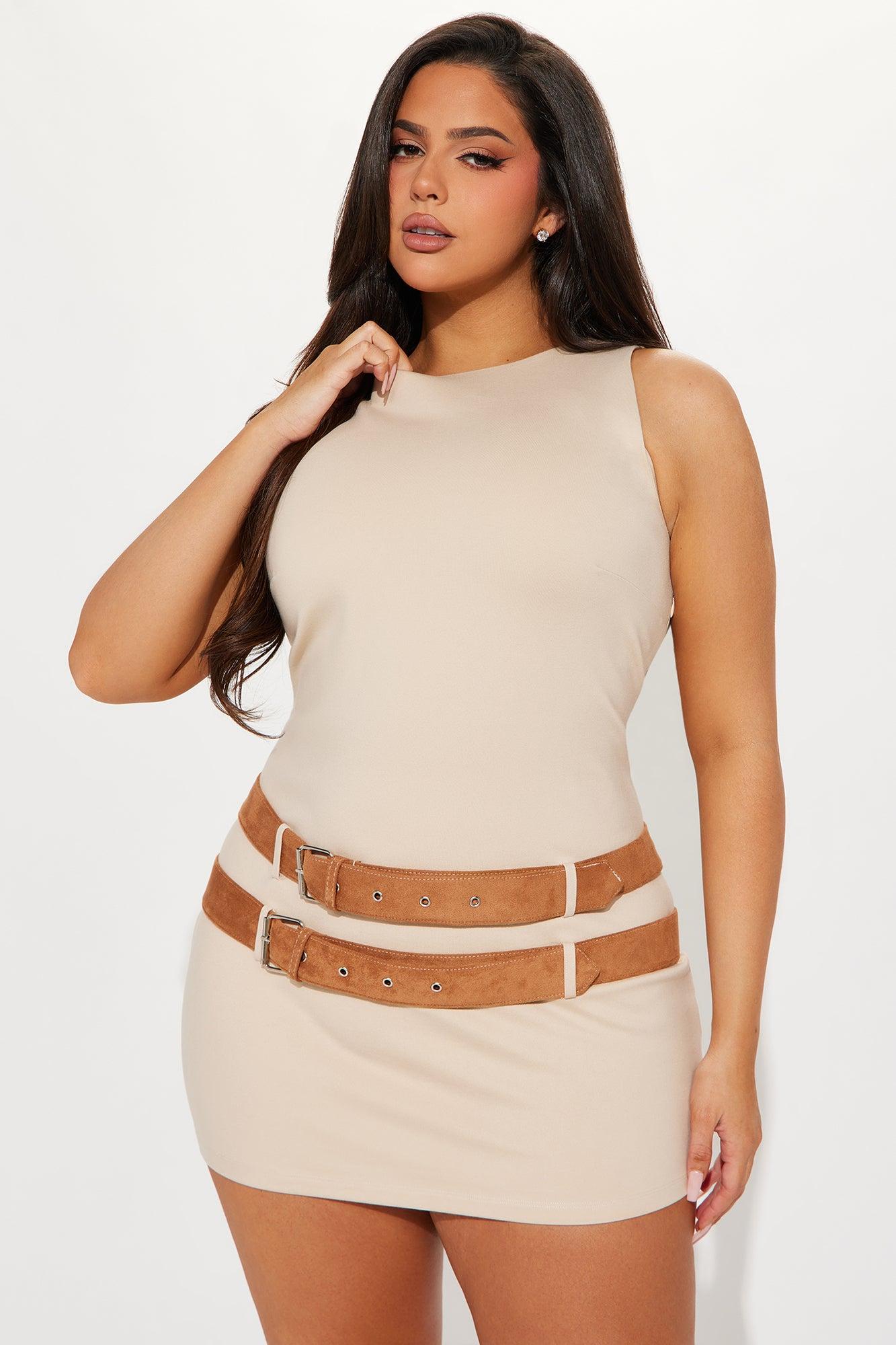 Rover Micro Mini Dress - Tan Product Image