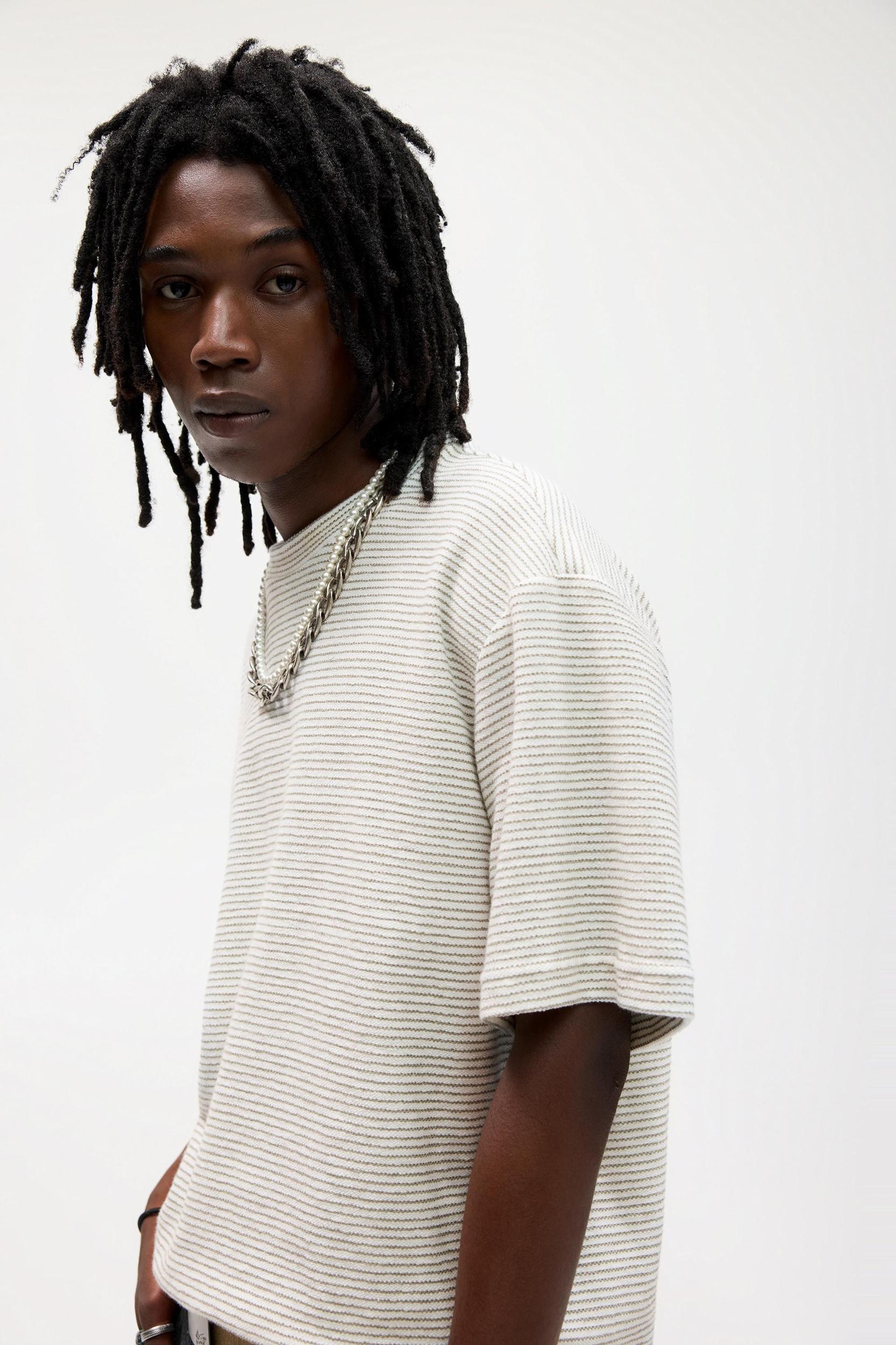 Rustic striped T-shirt Product Image