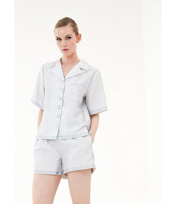 Le' AL.X Logo Print Satin High Smock Waisted Coordinating Boxing Shorts Product Image