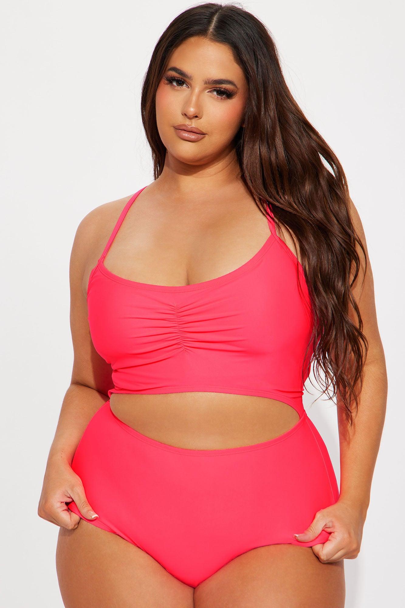Anya Cut Out 1 Piece Swimsuit - Hot Pink Product Image