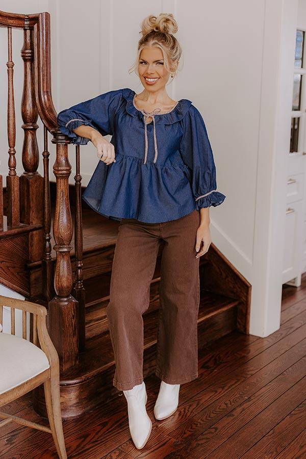 Heartfelt Happiness Chambray Top Product Image