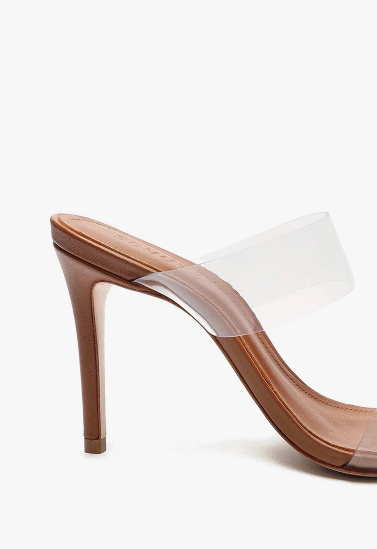 Womens Ariella 100MM Transparent Vinyl Mules Product Image