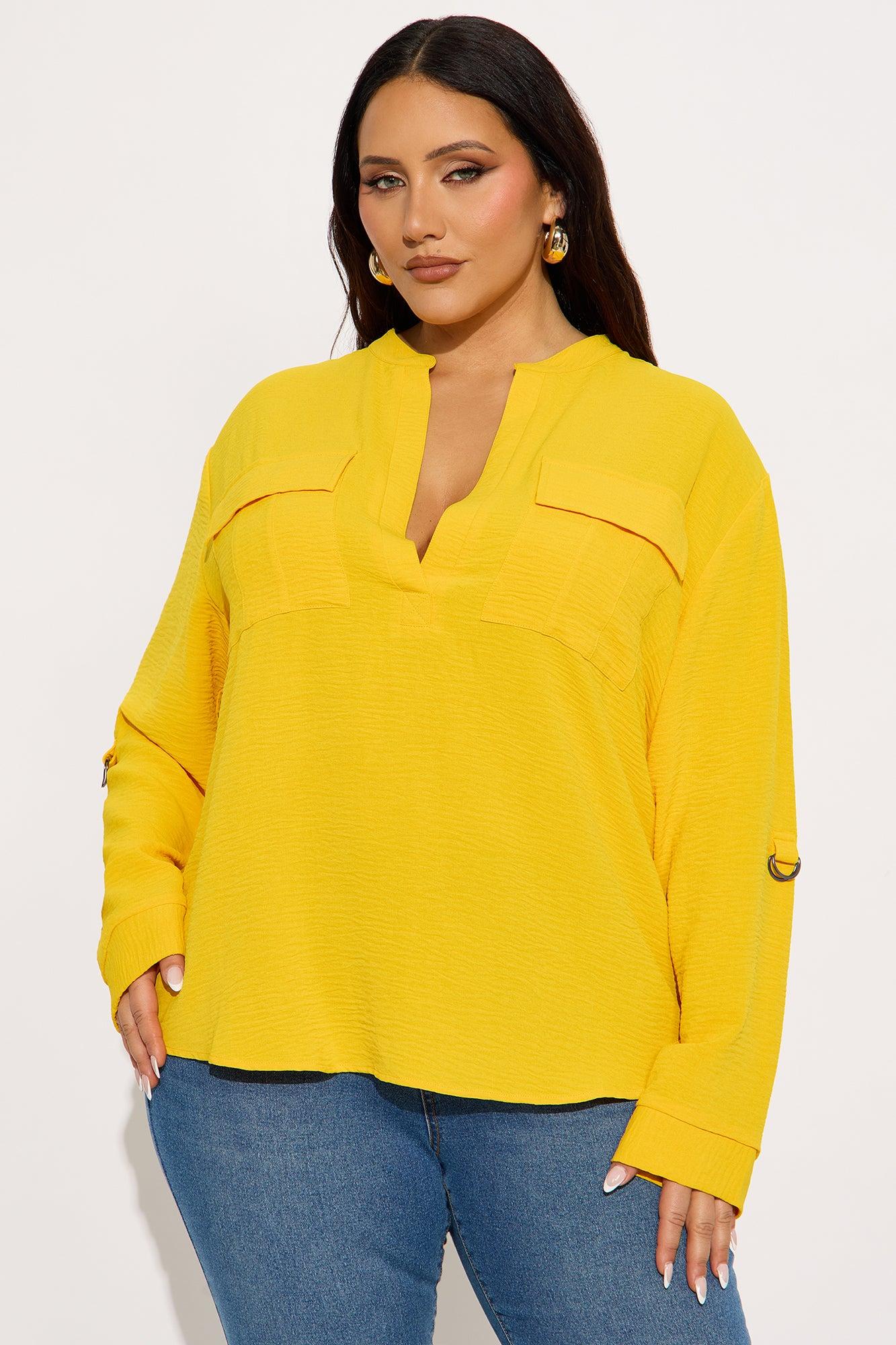 Solange Blouse Top - Mustard Female Product Image
