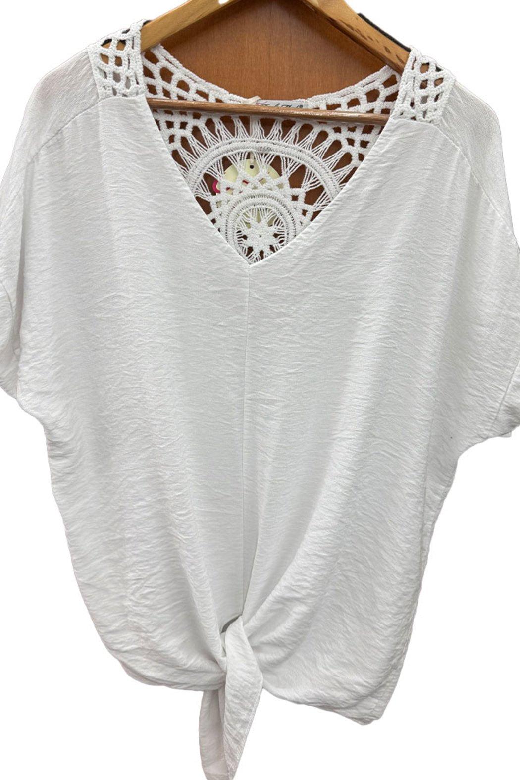 Laced Back Detail Italian Top Product Image