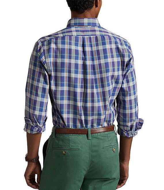 Polo Ralph Lauren Classic Fit Pattern Performance Stretch Oxford Long Sleeve Woven Shirt Product Image