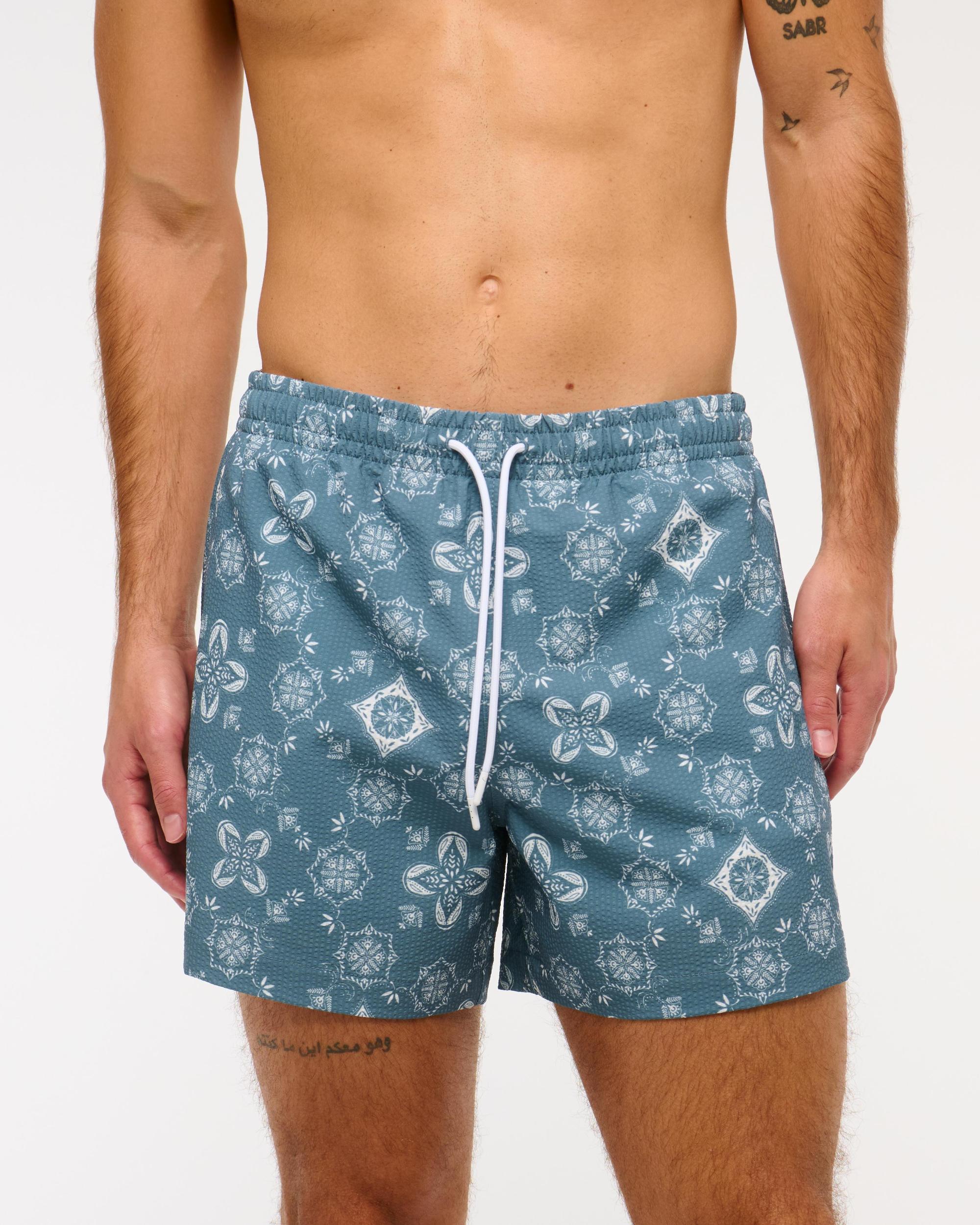 Pull-On Micro-Seersucker Swim Trunk Product Image