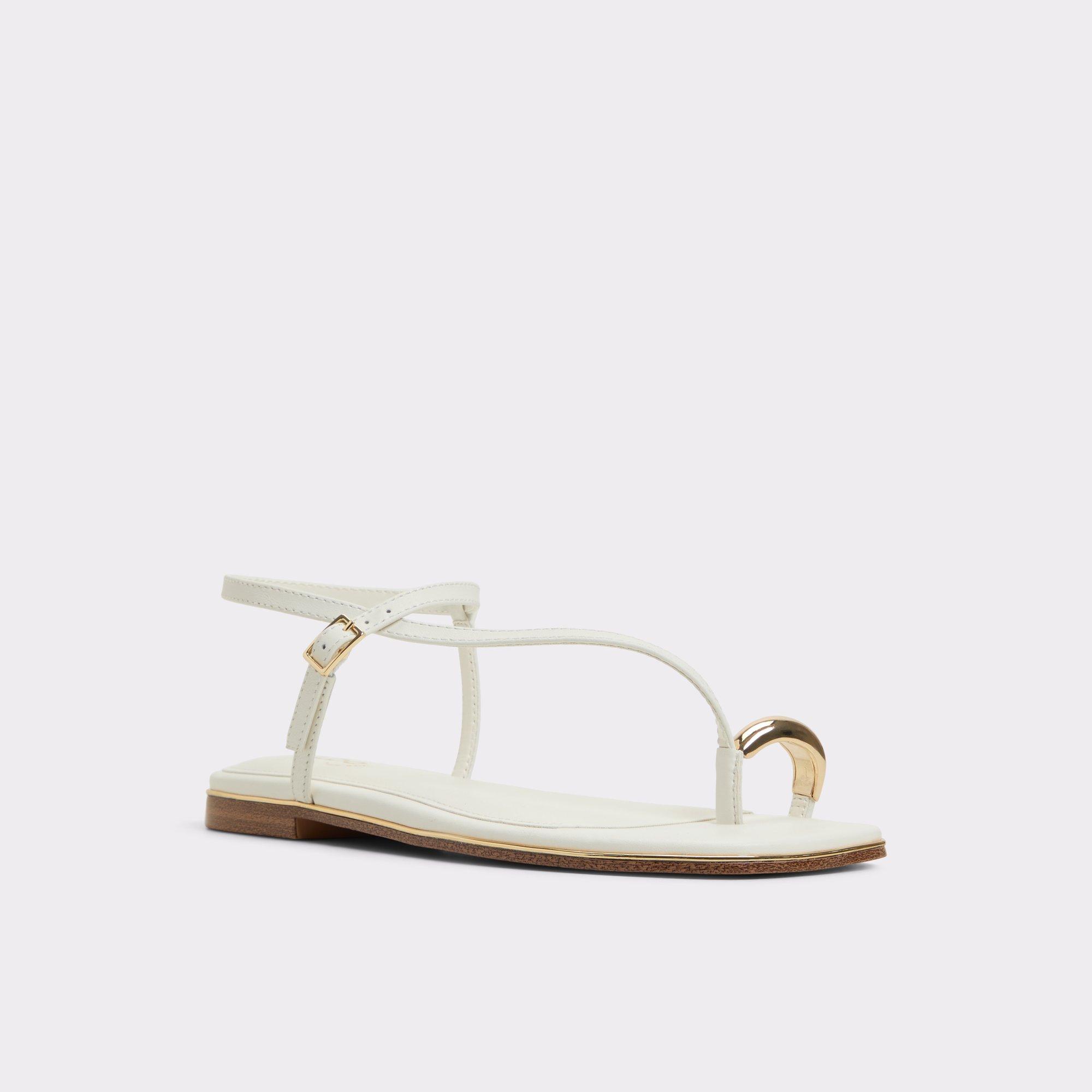 Jomalina White Women's Flat Sandals | ALDO US Product Image