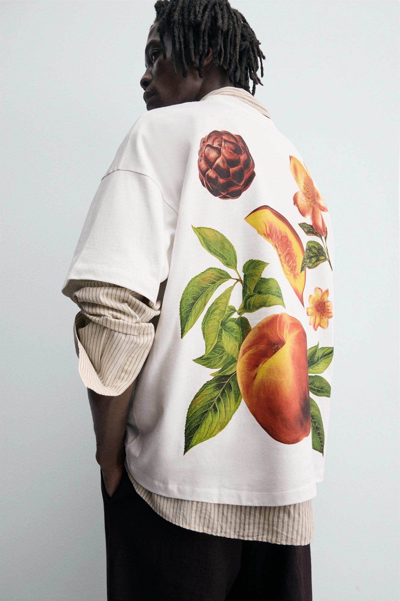 PEACH PRINT T-SHIRT Product Image