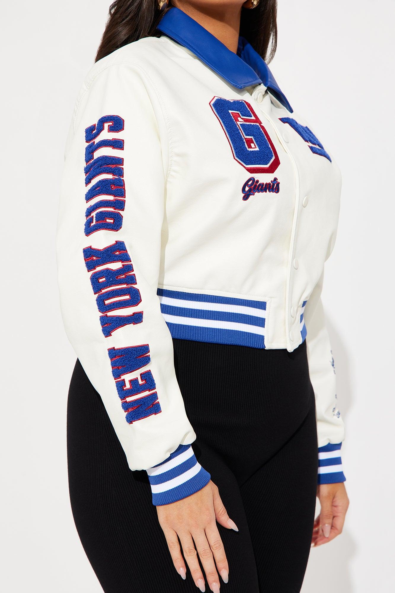 New York Giants Bomber Jacket - Cream Female Product Image