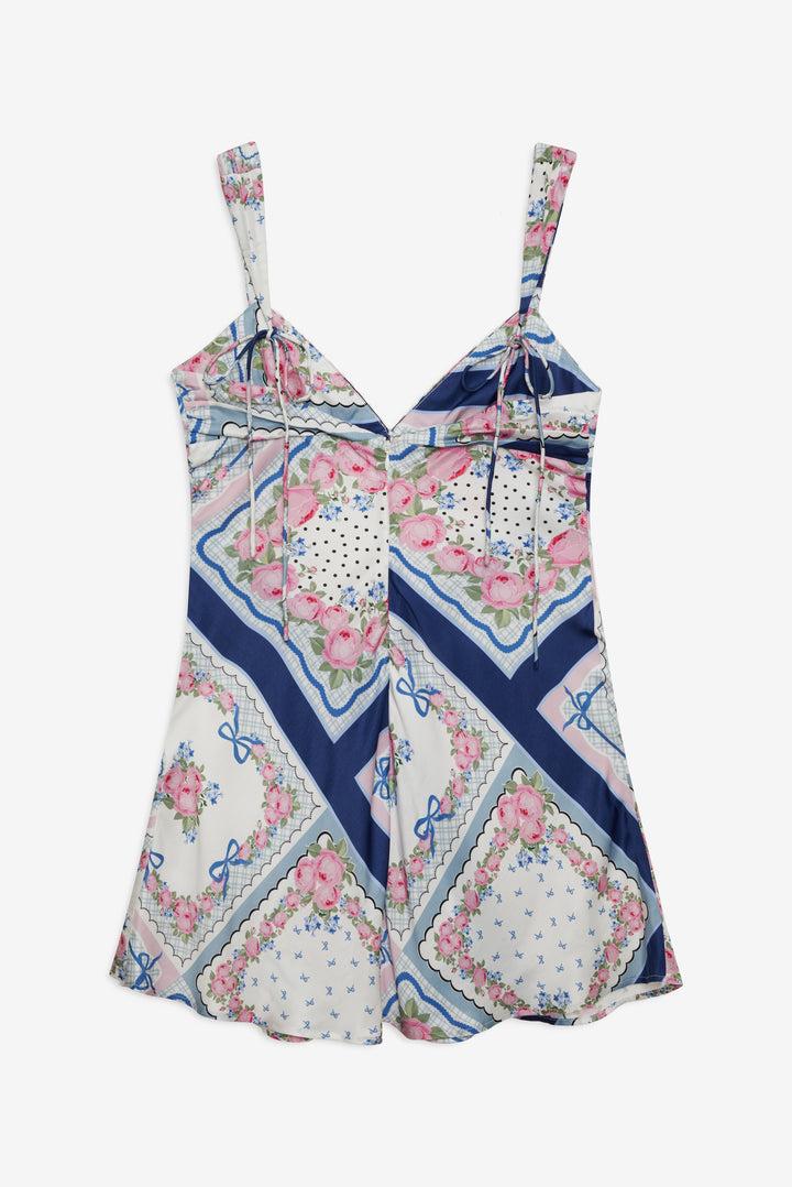 Summer Scarf Mini Dress — Blue Product Image