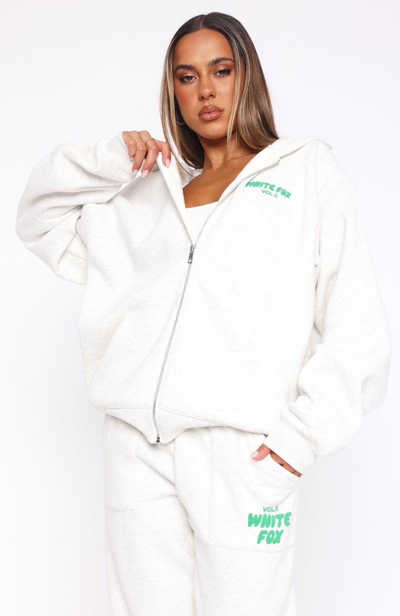Offstage Zip Front Hoodie Glacier Grey Product Image