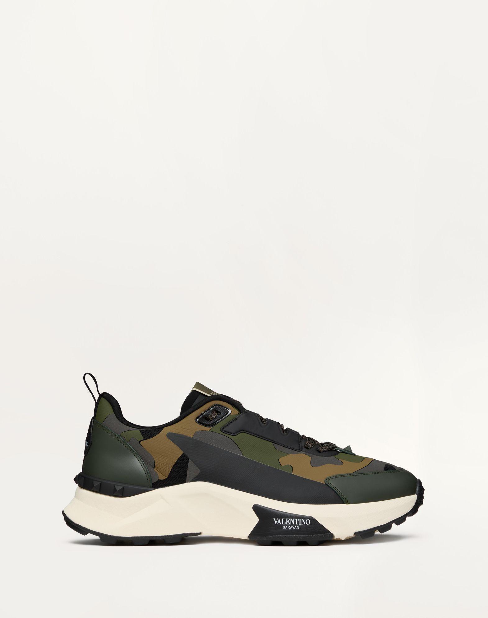 Low Top True Act Camouflage Sneaker In Rubberized Fabric Product Image