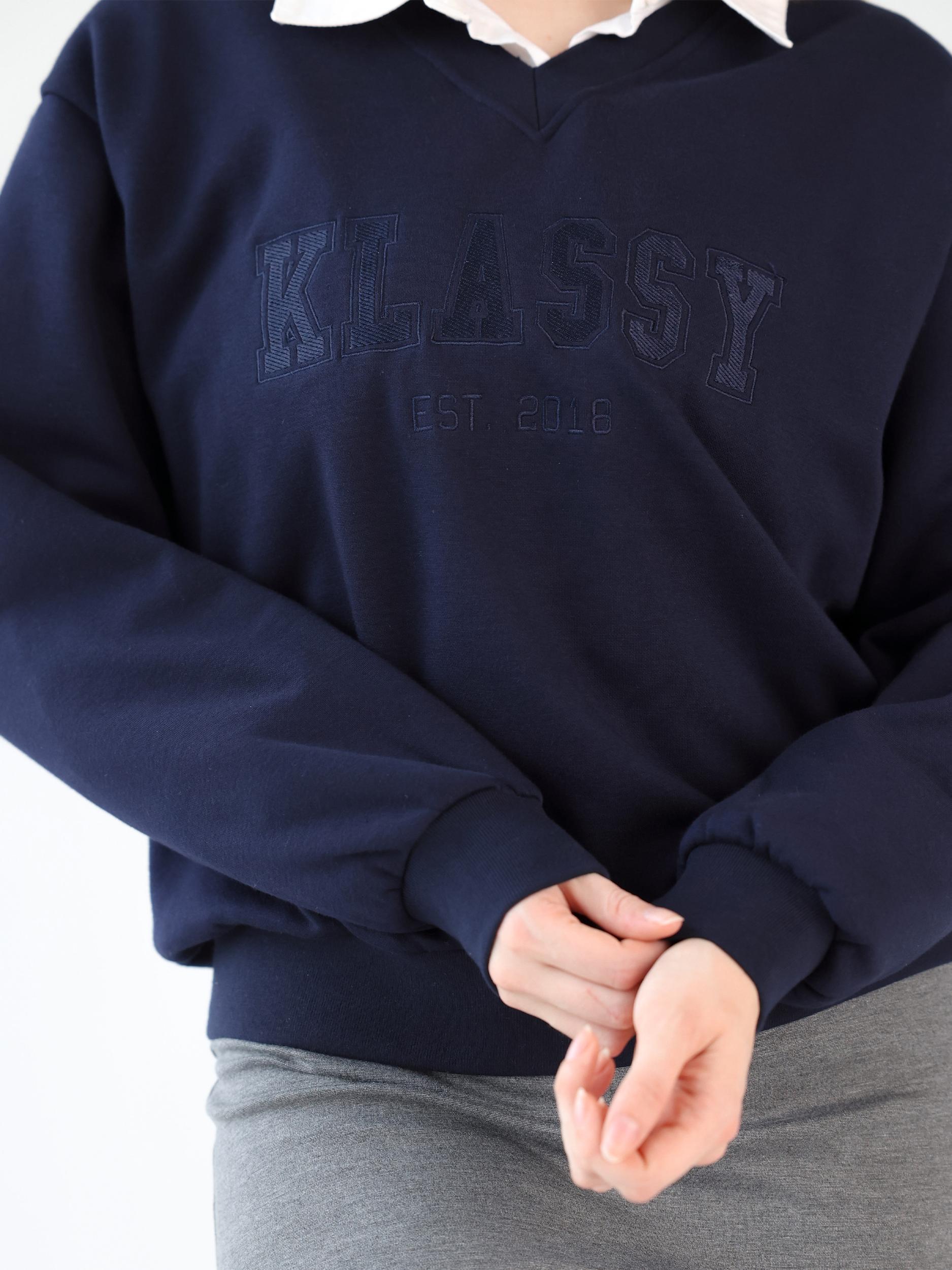 Klassy Varsity Sweater Product Image