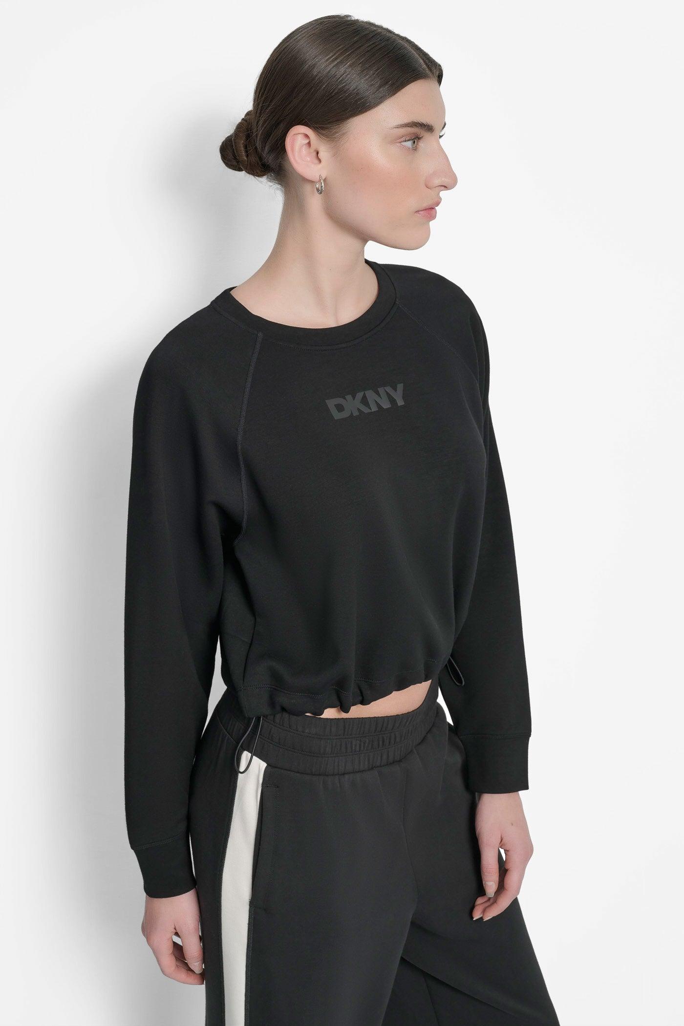 CROPPED DRAWSTRING-HEM SWEATSHIRT Product Image