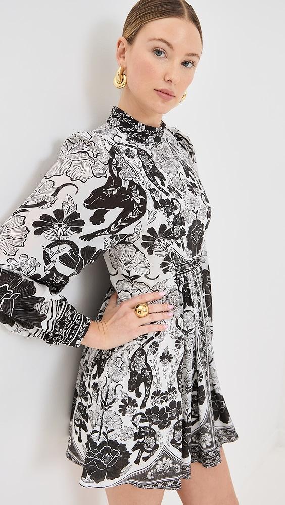 FARM Rio Flower Leopards Off-White Mini Dress | Shopbop Product Image