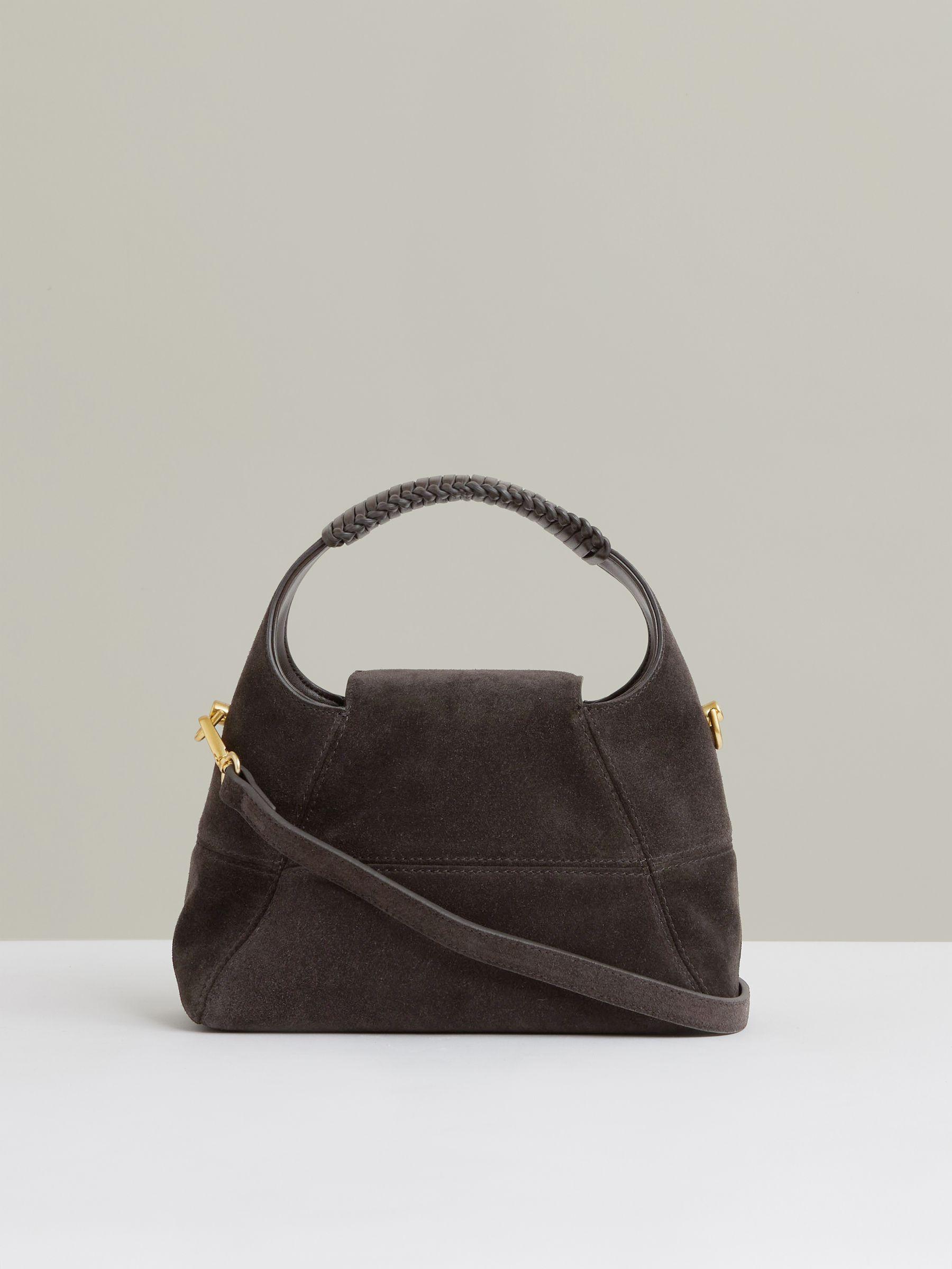 Suede Crossbody Bag in Chocolate Product Image