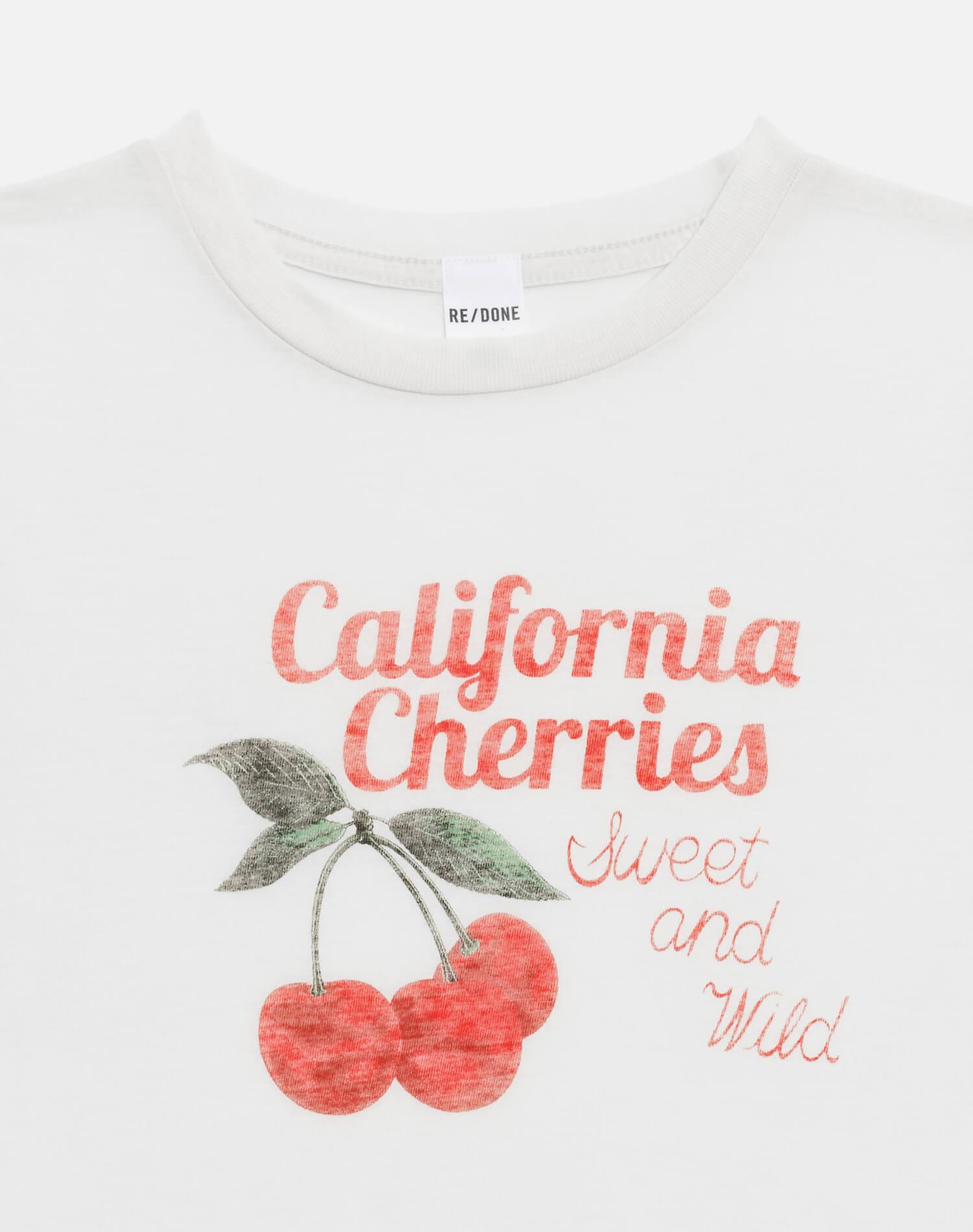 Tiny "Cherries" Tee - Vintage White Product Image