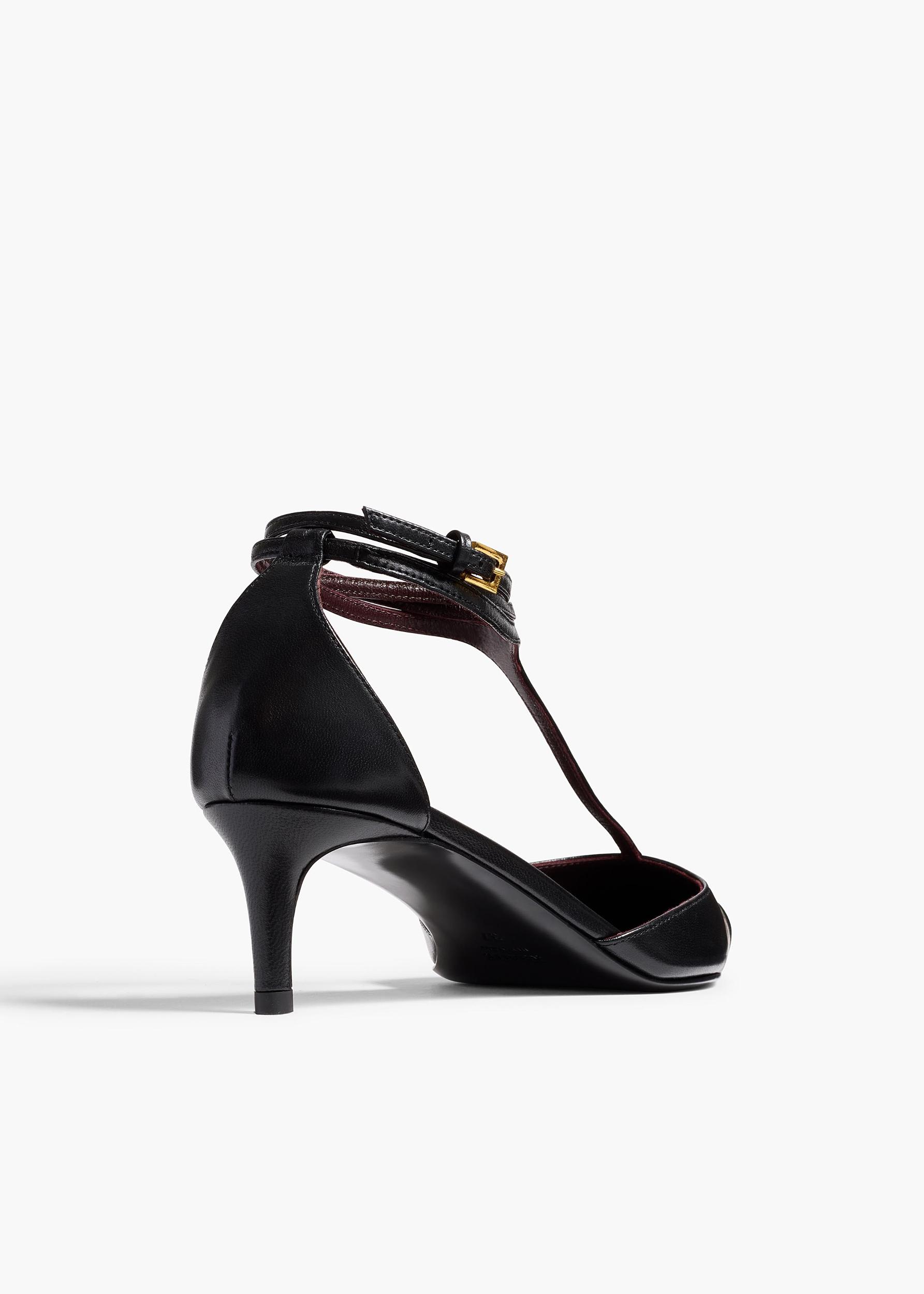 Mia Pump in Black Leather Product Image