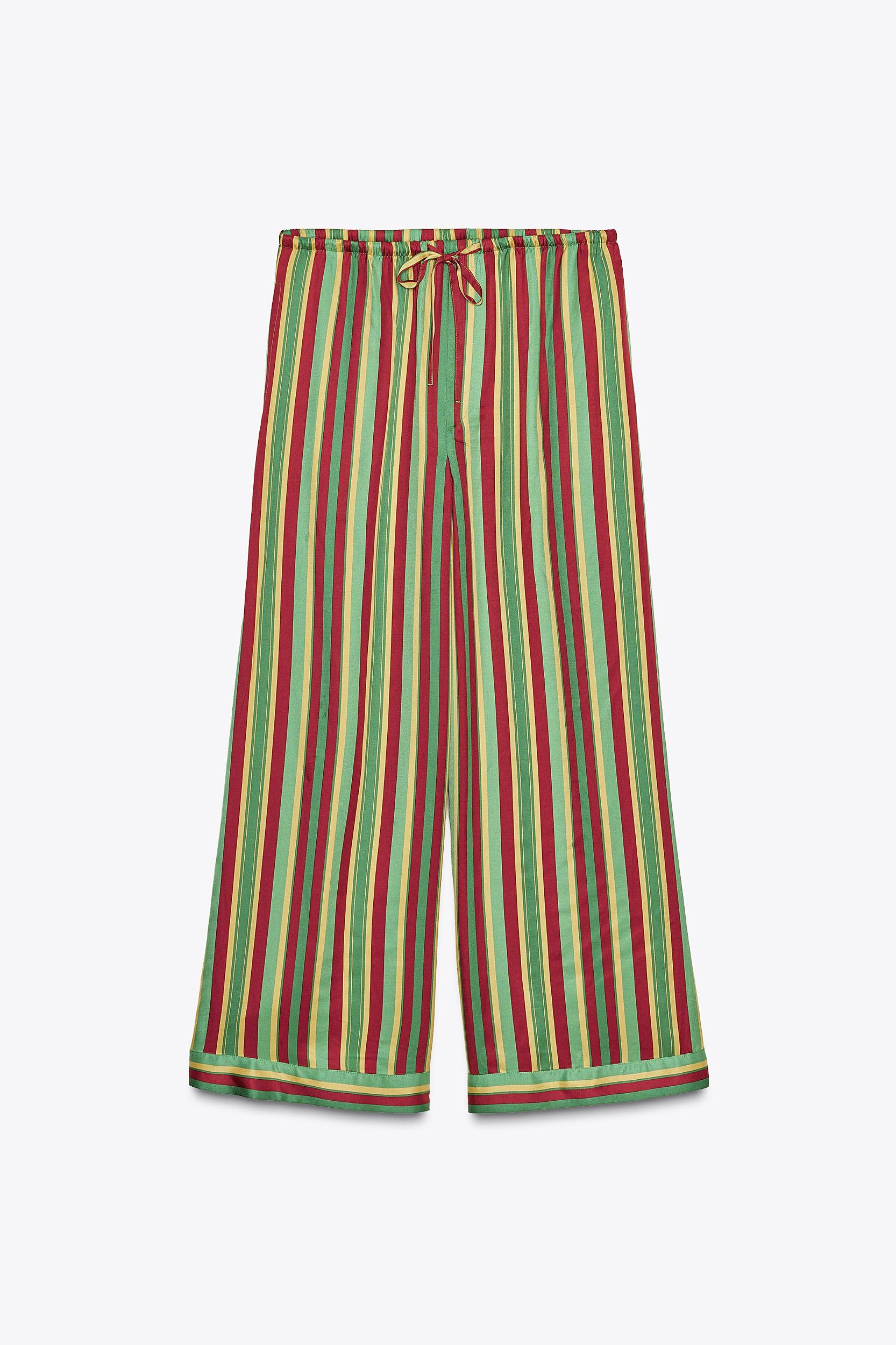 STRIPED PAJAMA PANTS ZW COLLECTION Product Image