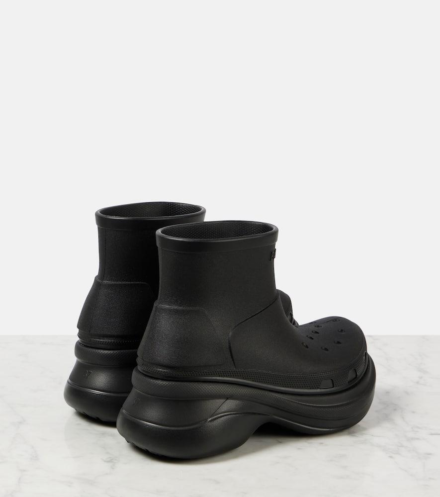 BALENCIAGA Crocs Bootie Rubber Ankle Boots In Black Product Image
