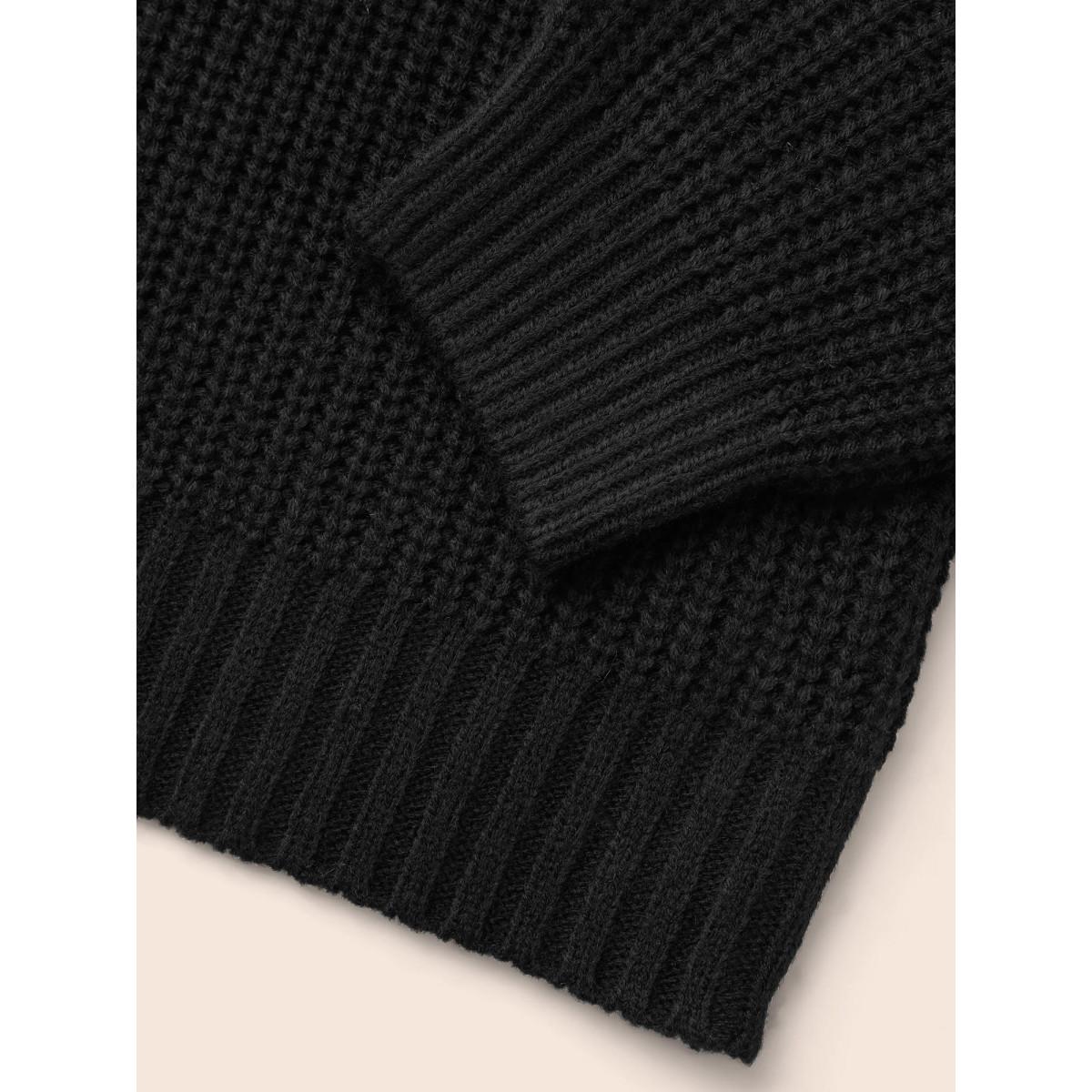 Plus Size Colorblock Contrast Lantern Sleeve Pullover Yellowishbrown Women Casual Loose Long Sleeve Round Neck Everyday Pullovers BloomChic 28/5X Product Image