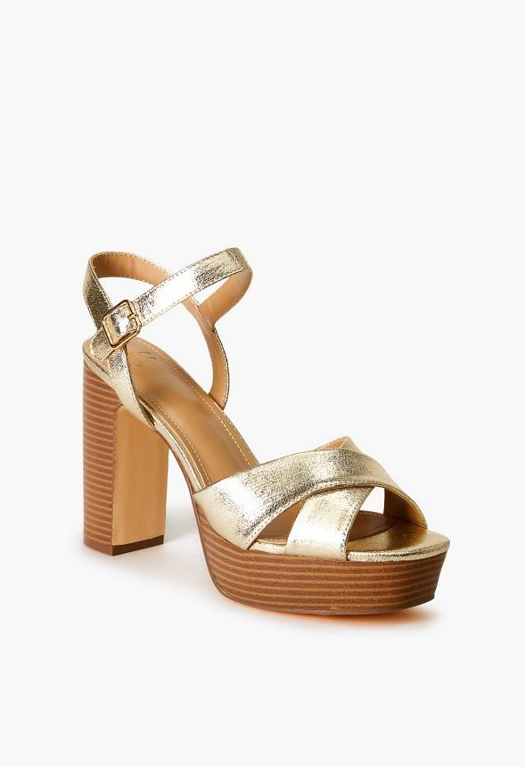 JustFab Margaux Platform Loafer Pump Womens Black/ White Size 8.5 Product Image