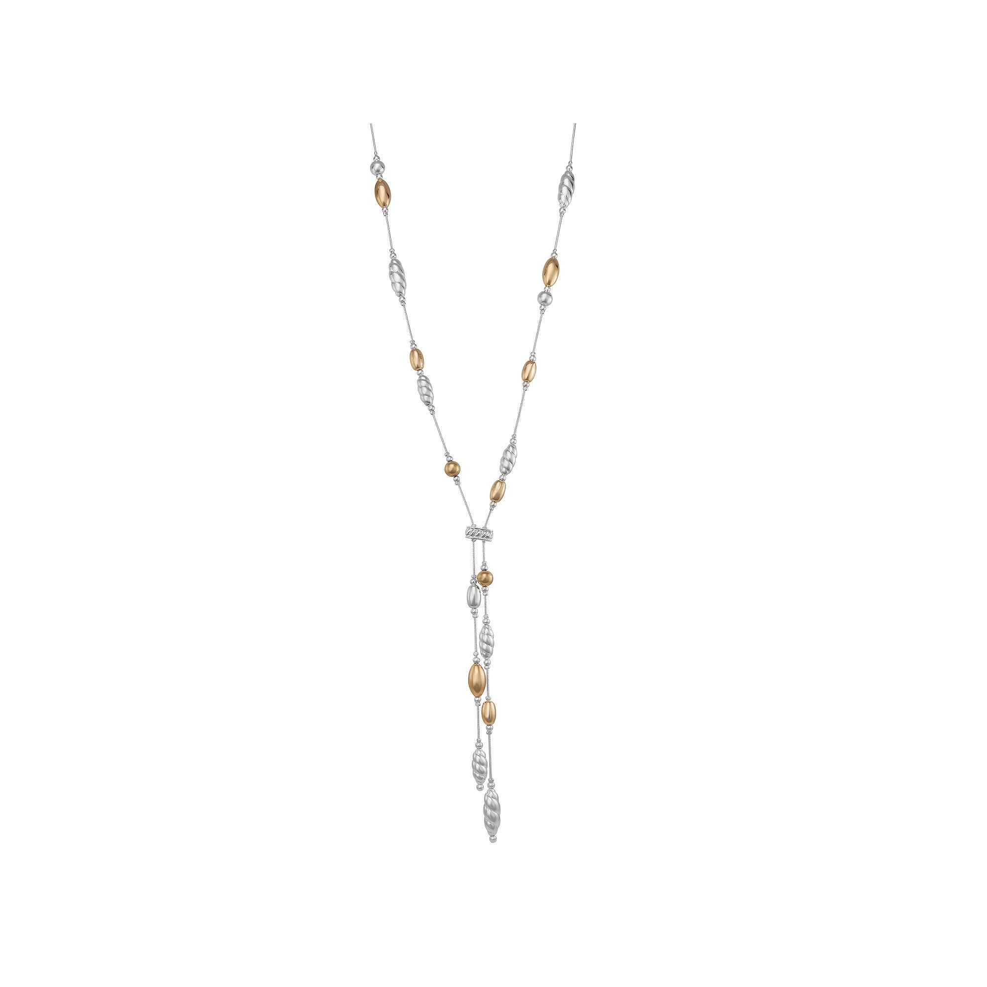 Napier Two Tone Beaded Y Necklace, Women's Product Image