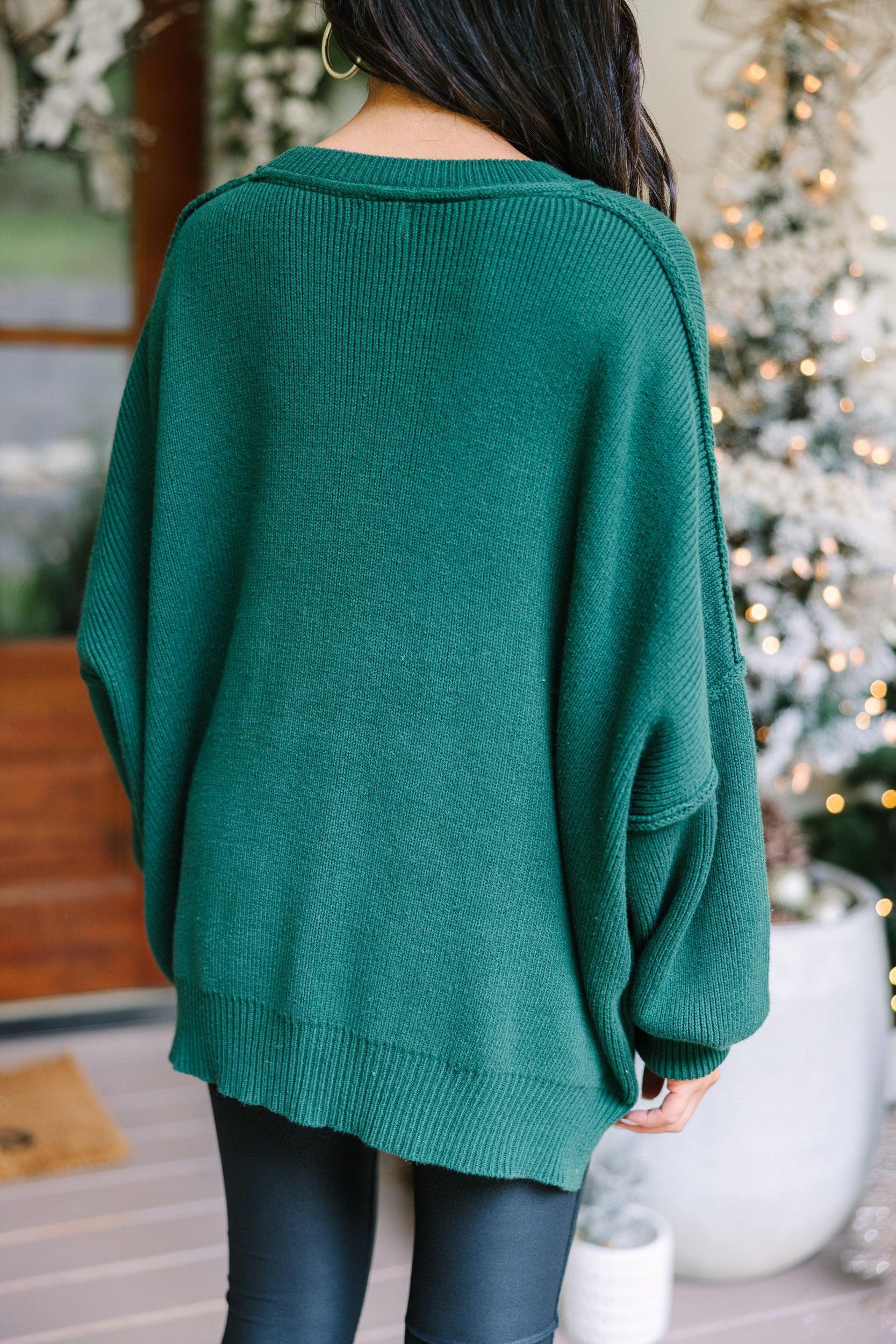 Give You Joy Emerald Green Dolman Sweater Female Product Image