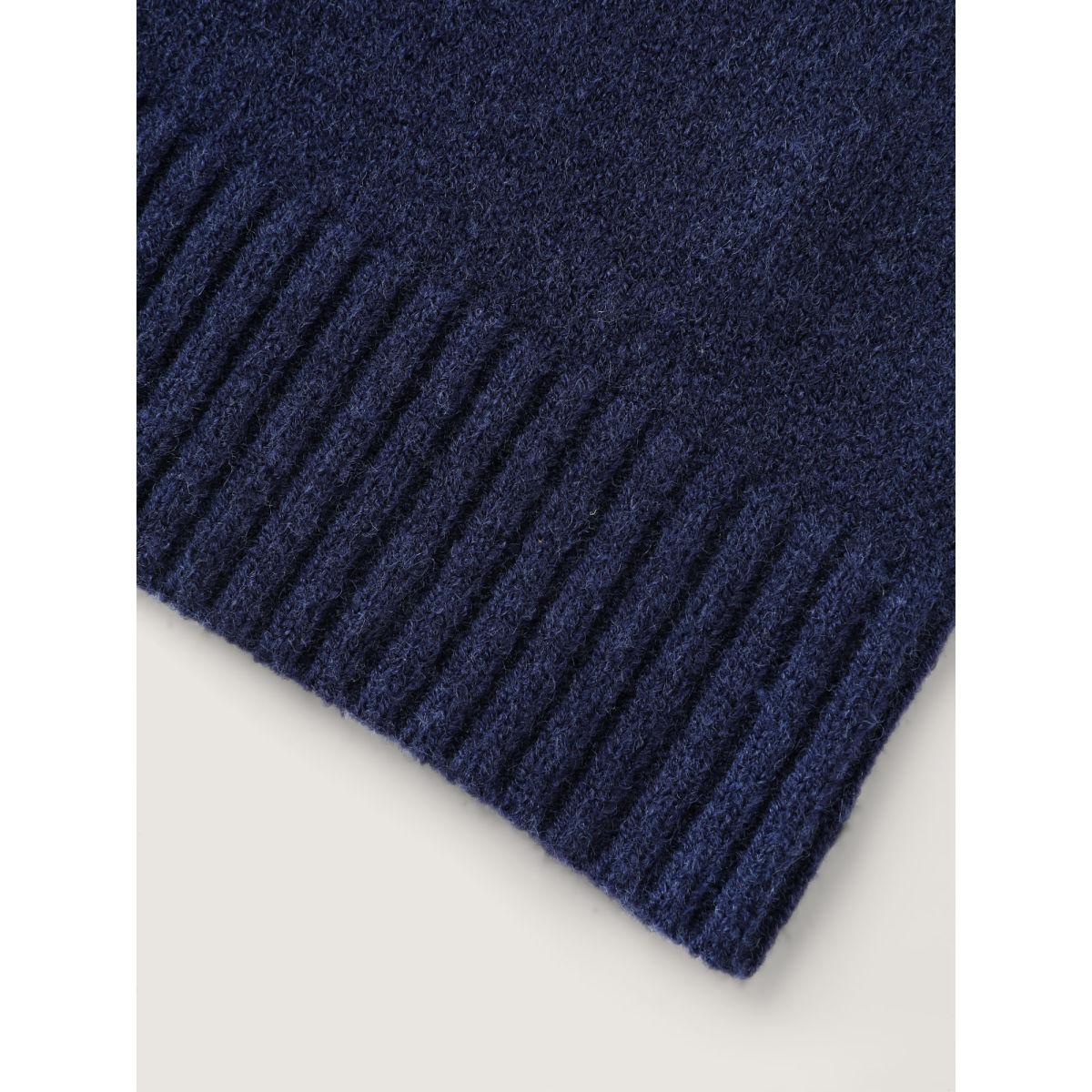 Plus Size Crew Neck Solid Midi Sweater Dress Indigo Women Leisure Bodycon Long Sleeve Casual Sweater Dresses BloomChic 30/6X Product Image