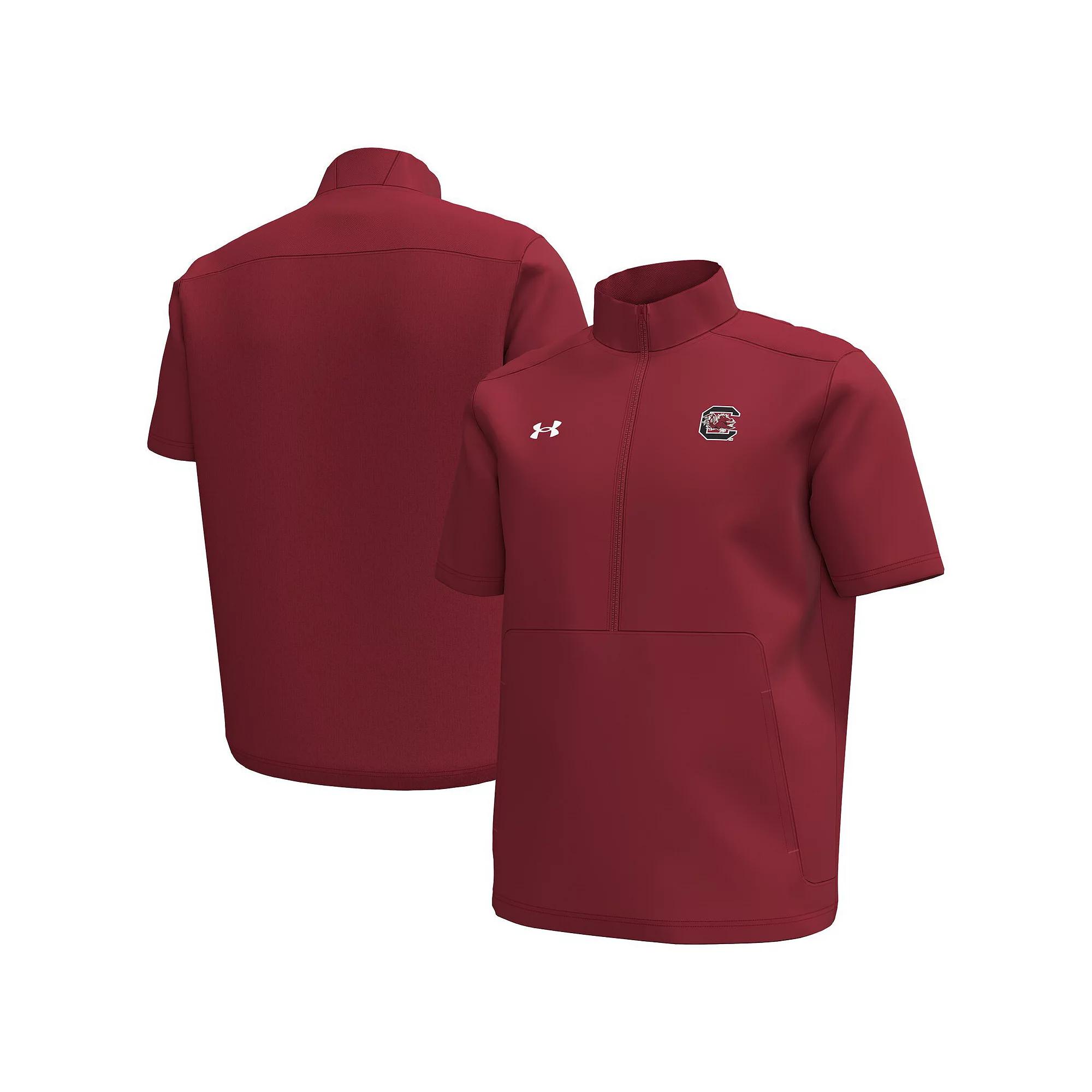 Men's Under Armour Navy Notre Dame Fighting Irish Motivate Quarter-Zip Short Sleeve Top,  Product Image