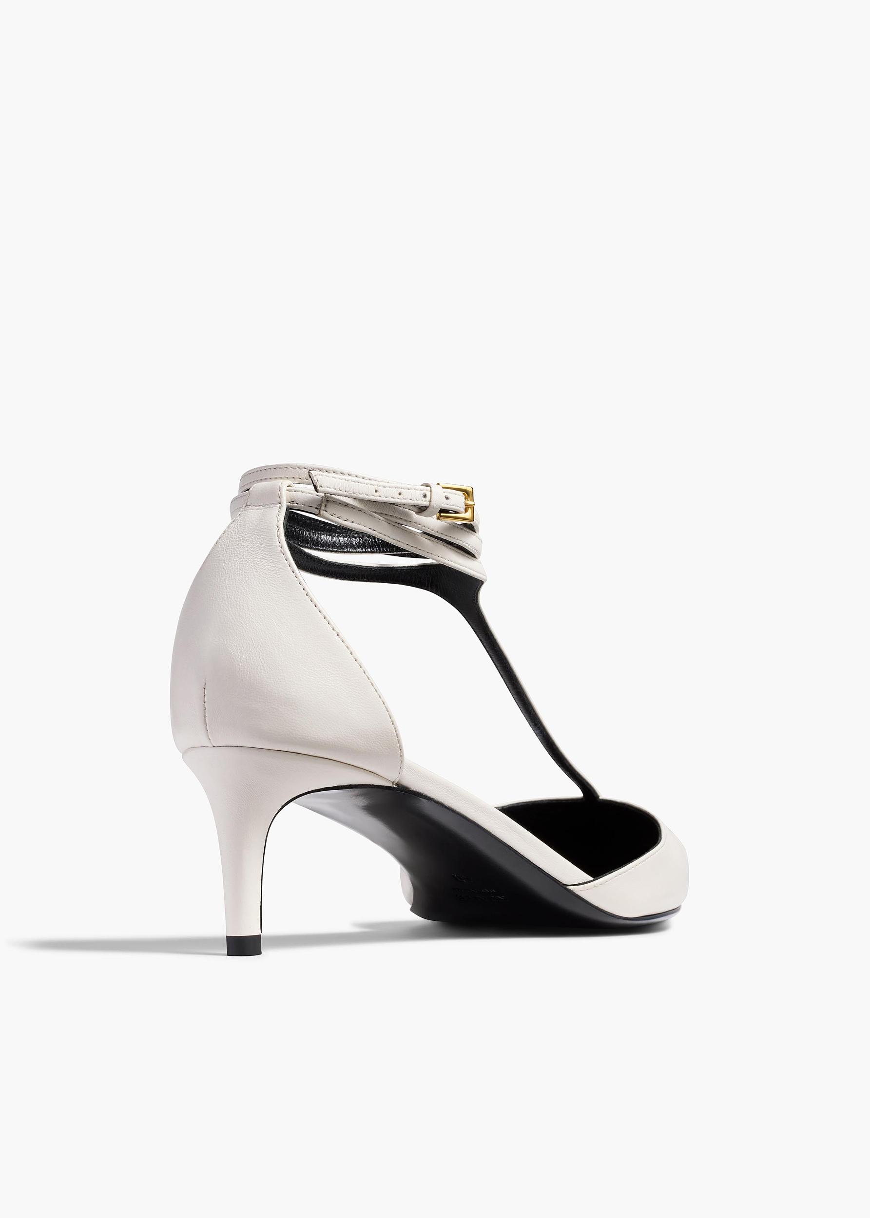 Mia Pump in Optic White Leather Product Image