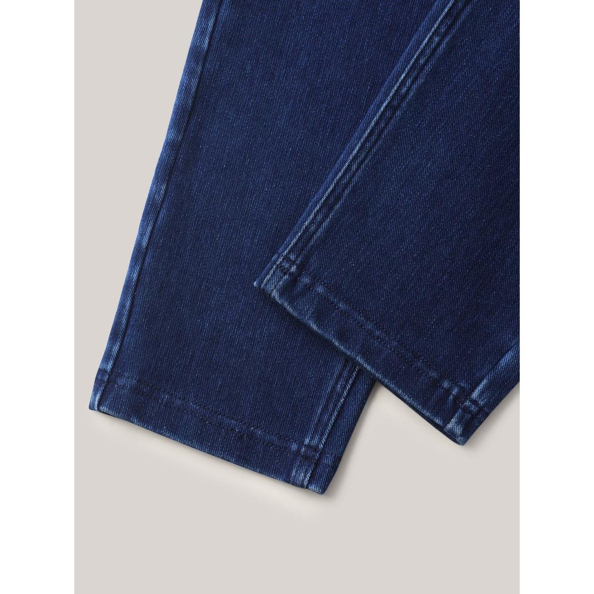 Plus Size Yoga Stretch Classic Skinny Fit Knit Denim Women Darkindigo Leisure High stretch Slanted pocket Jeans BloomChic 18-20/2X Product Image