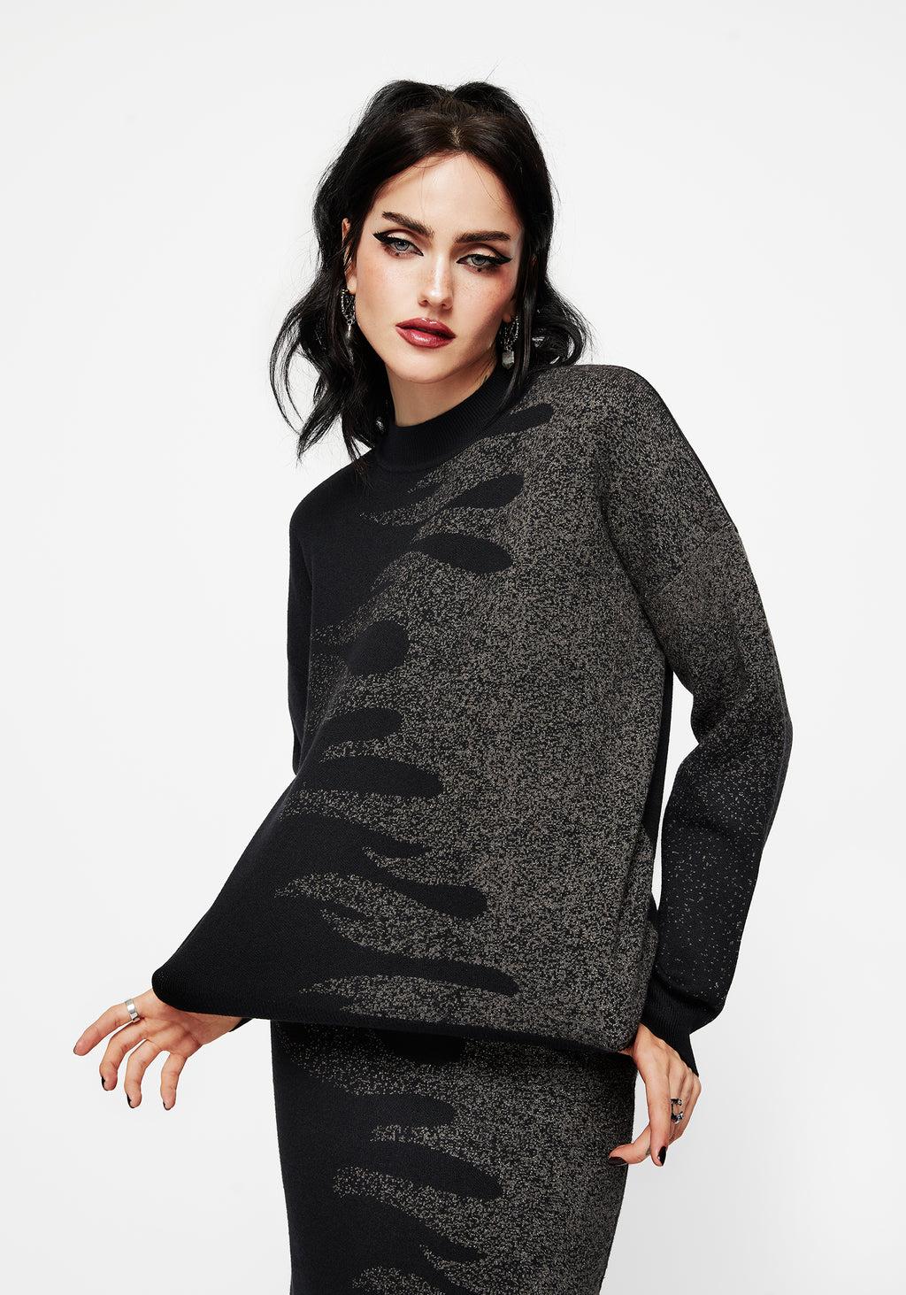 Kenna Flame Lurex Knit Sweater Product Image