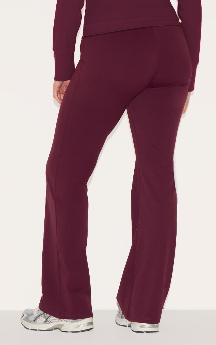 Burgundy Sculpt Straight Leg Yoga Pants Product Image