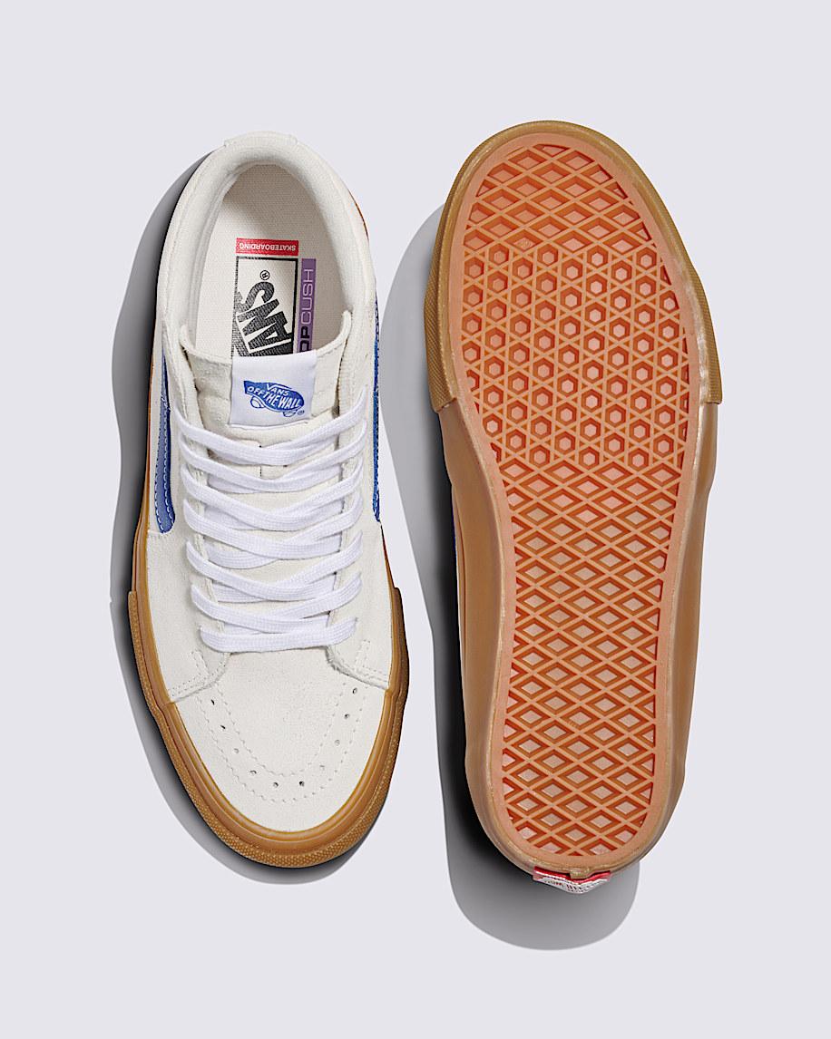 Skate Sk8-Hi Shoe in White / Blue / Gum| Vans US Product Image