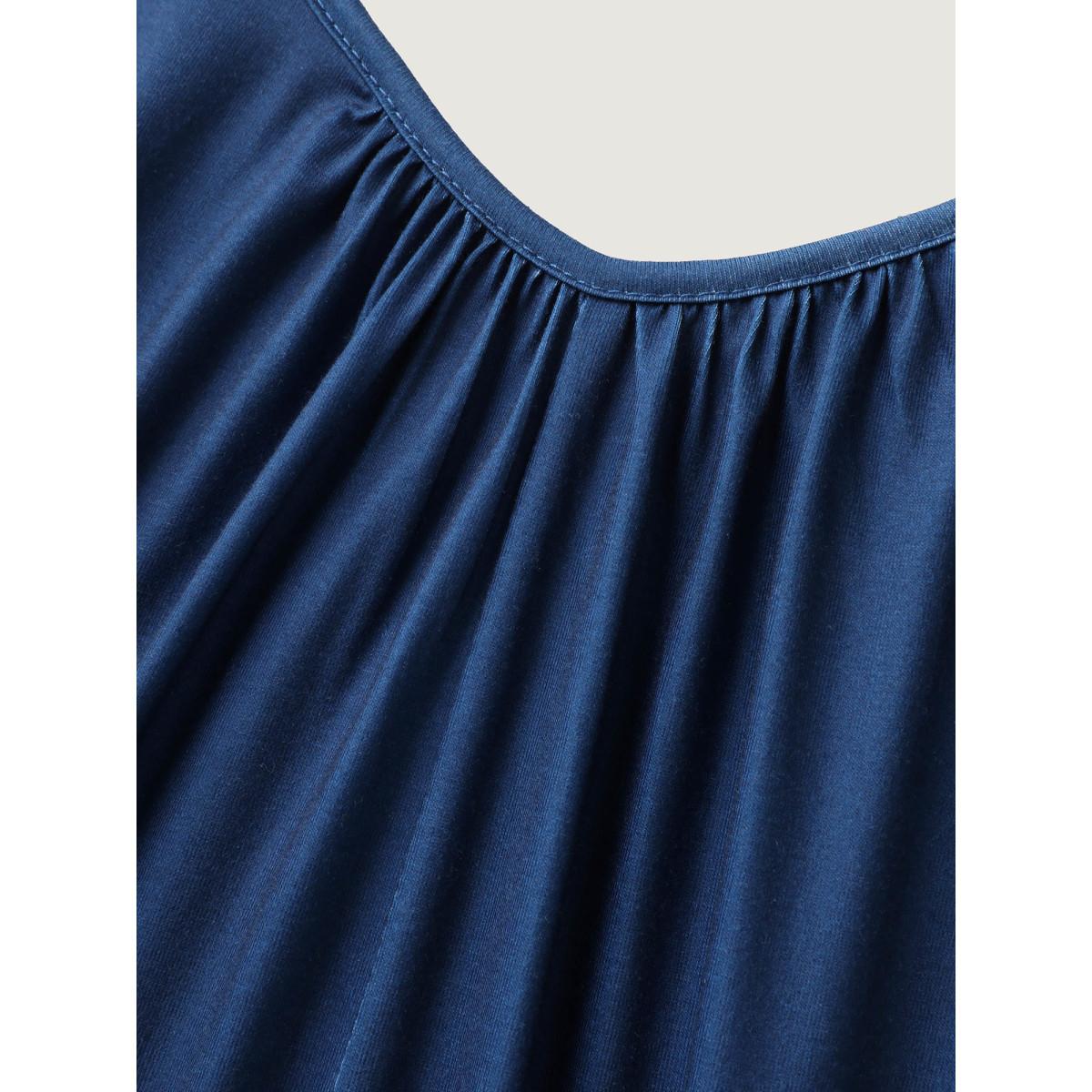 Plus Size Aegean Supersoft Tropical Adjustable Solid Jumpsuit Women Resort Sleeveless Non Vacation Loose Jumpsuits BloomChic 18-20/2X Product Image