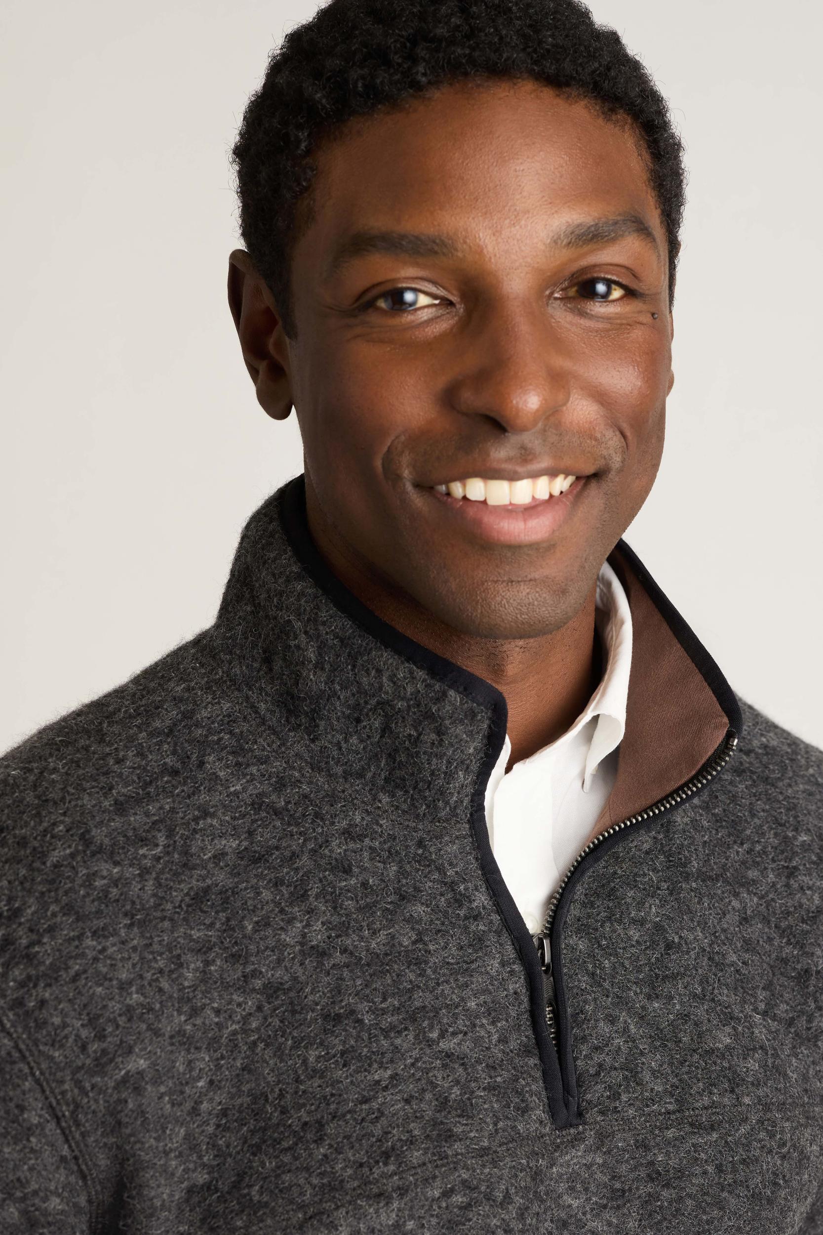 Italian Wool Fleece Quarter Zip Product Image