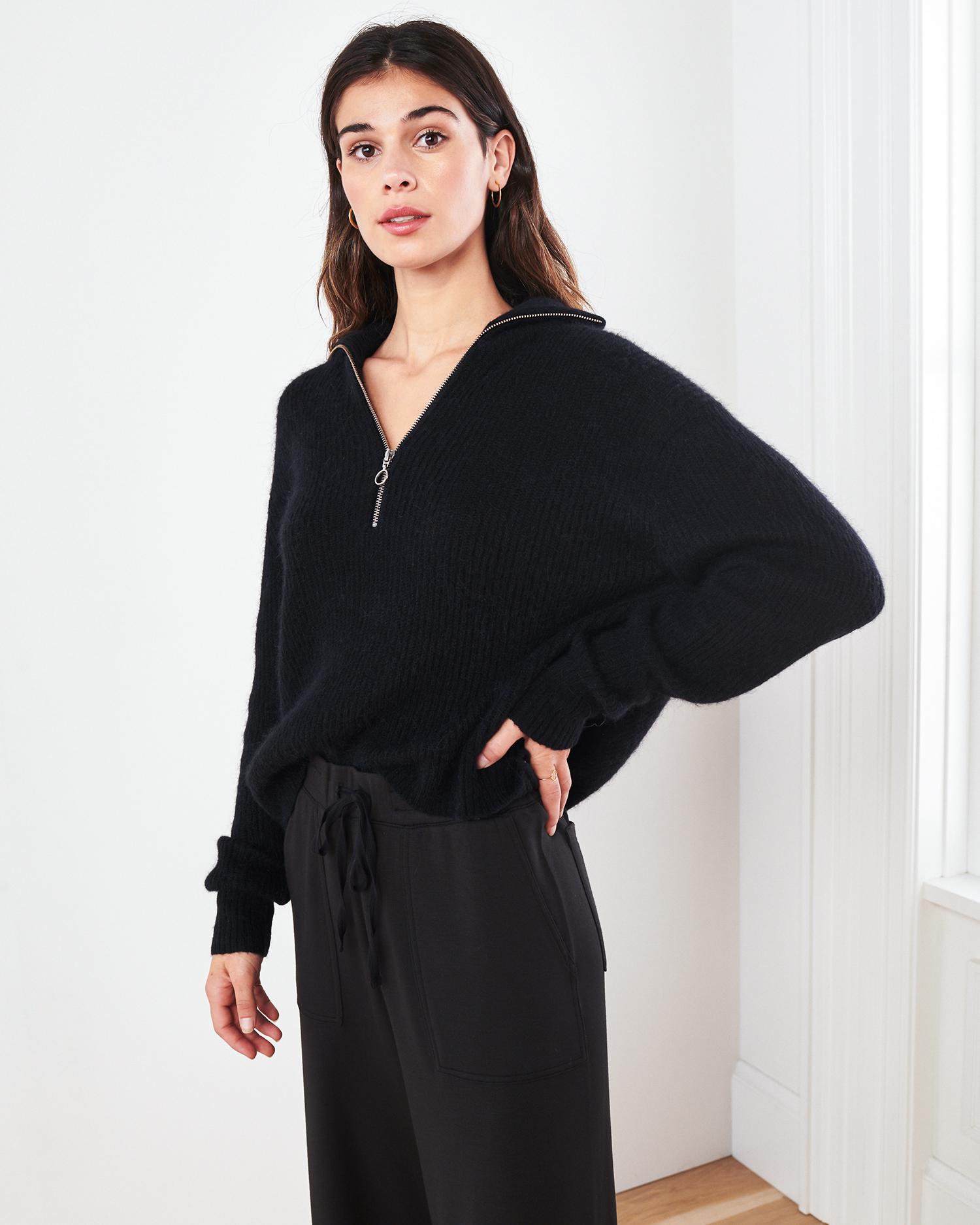 Quince | Women's Alpaca Quarter Zip Sweaters Size XS Product Image