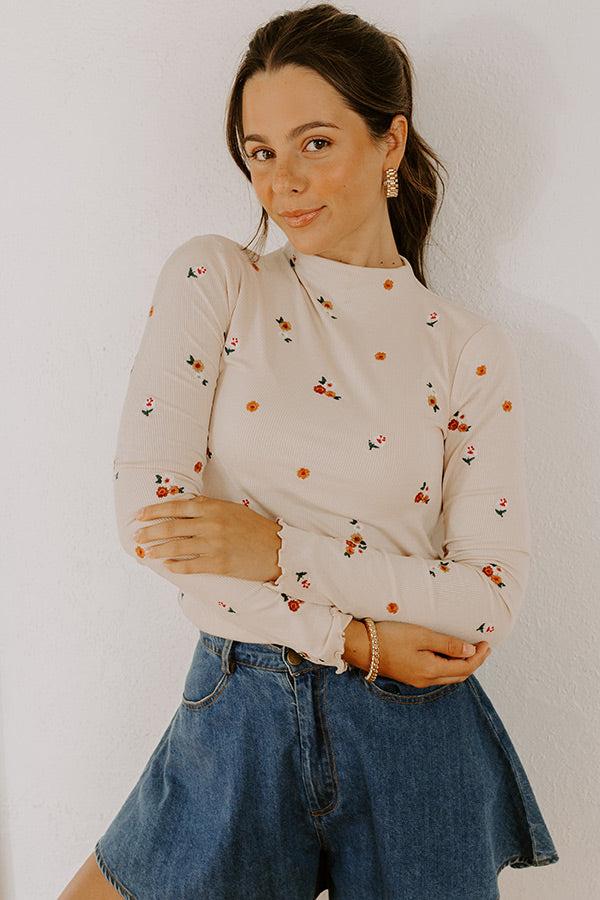 Meadow Melody Embroidered Top Product Image