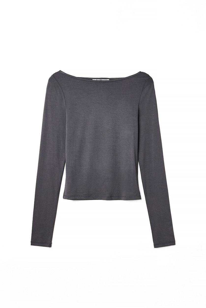 Boat Neck Long Sleeve Top Product Image